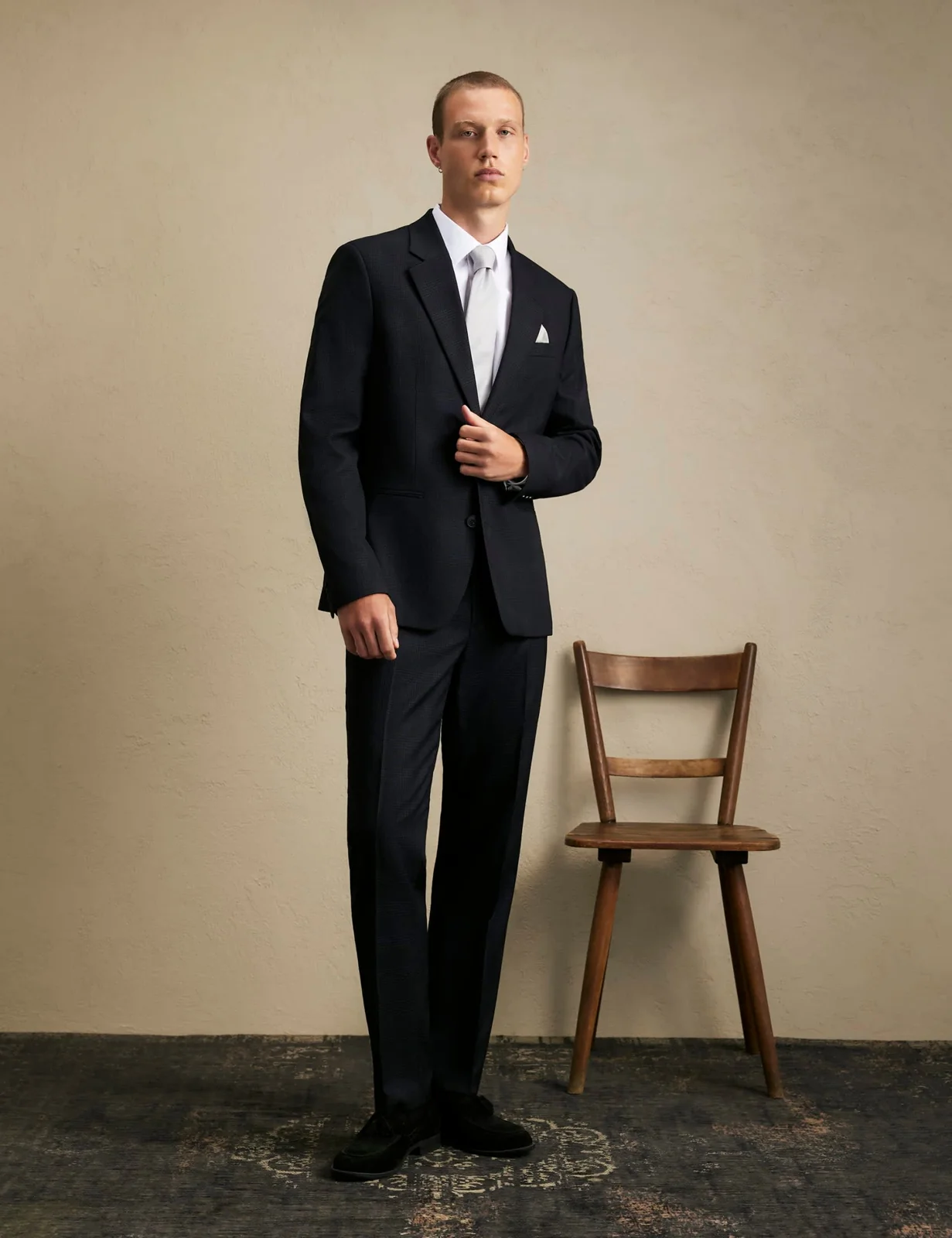 Slim Fit Checked Single Breasted Suit Jacket thumbnail 4