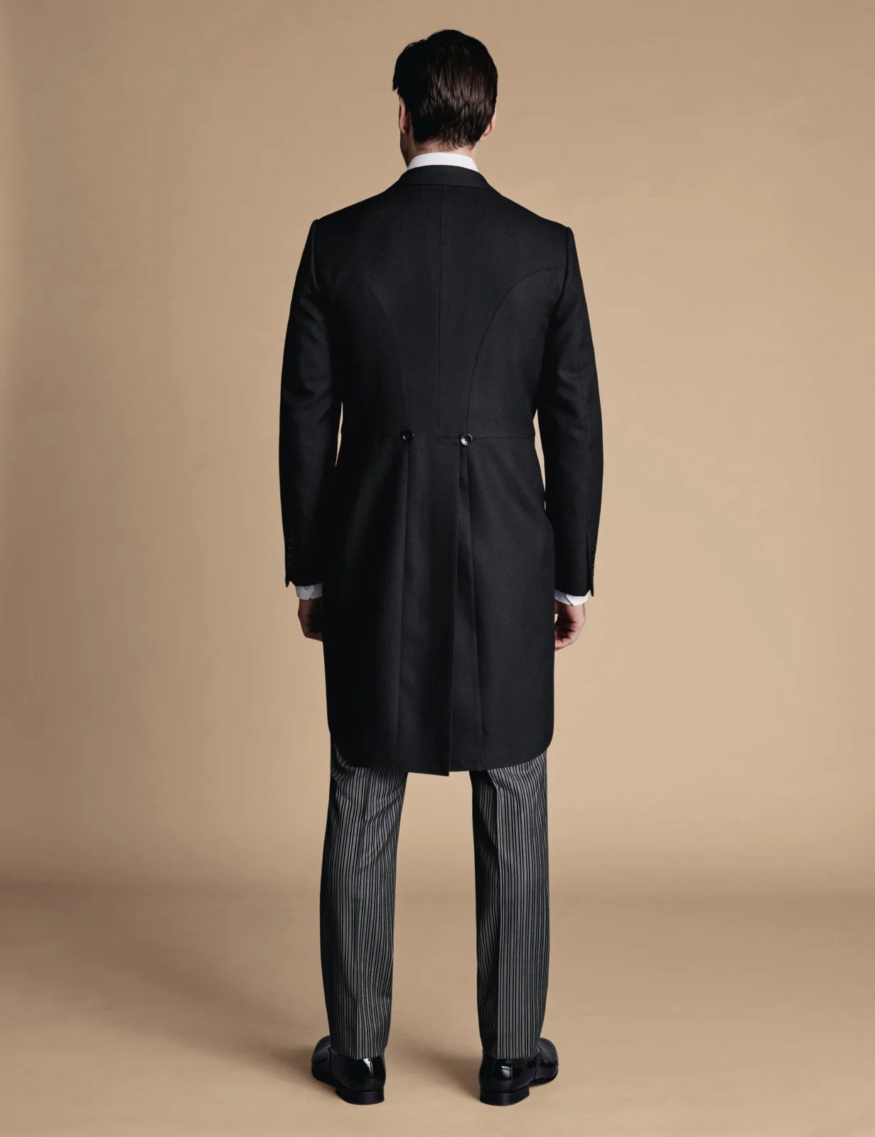 Slim Fit Herringbone Morning Suit Tailcoat thumbnail 3