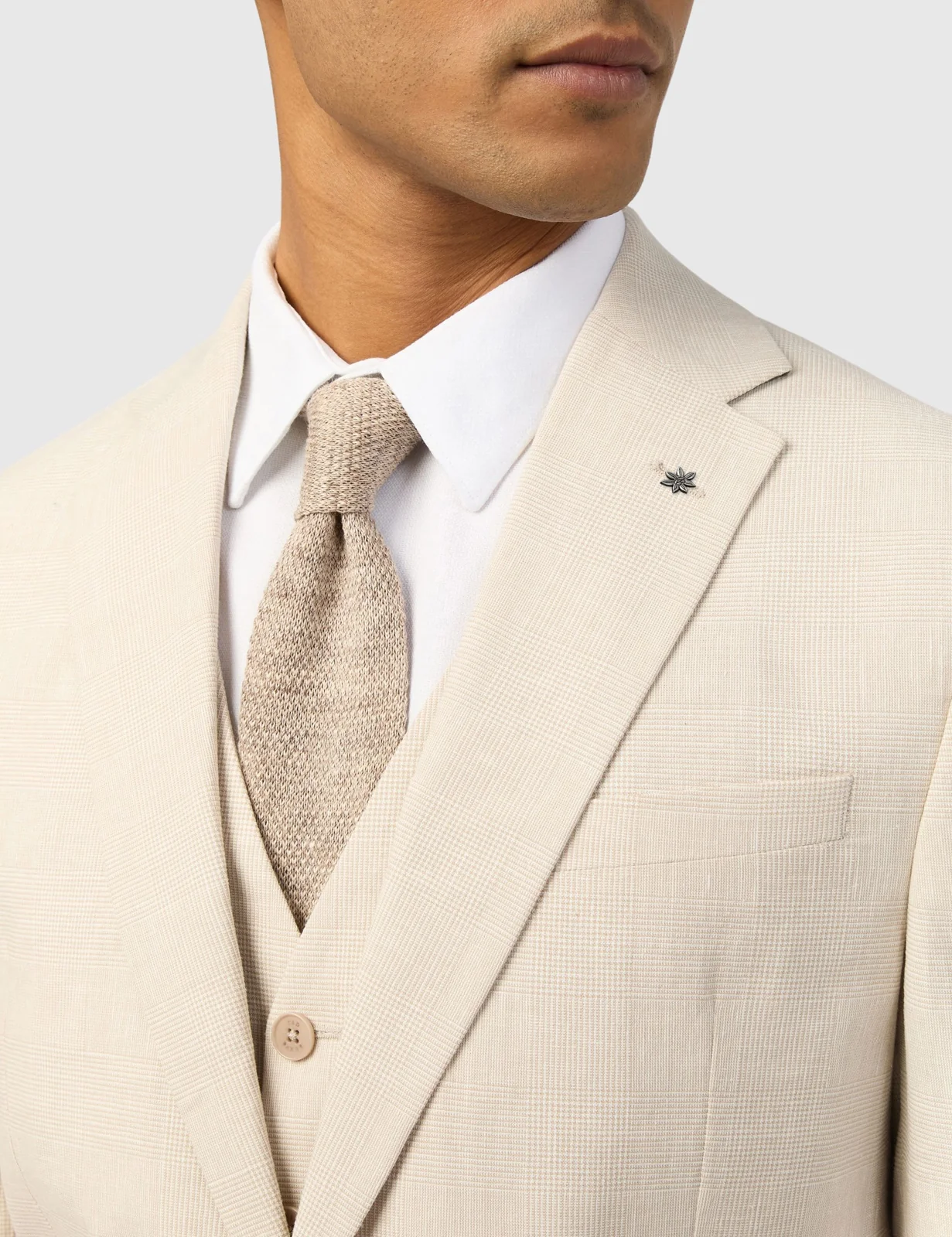 Slim Fit Linen Blend Check Suit Jacket thumbnail 5