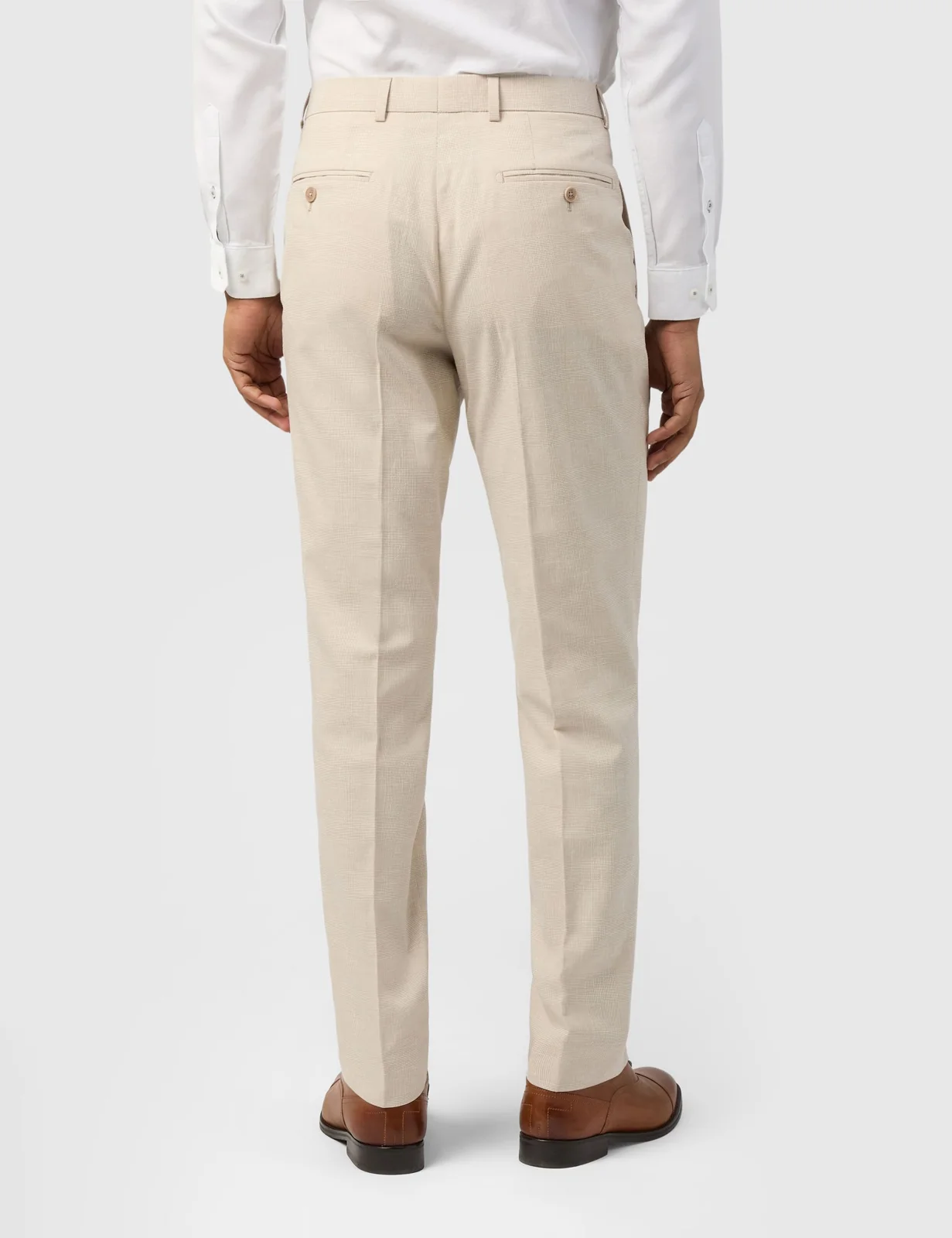 Slim Fit Linen Blend Check Suit thumbnail 4