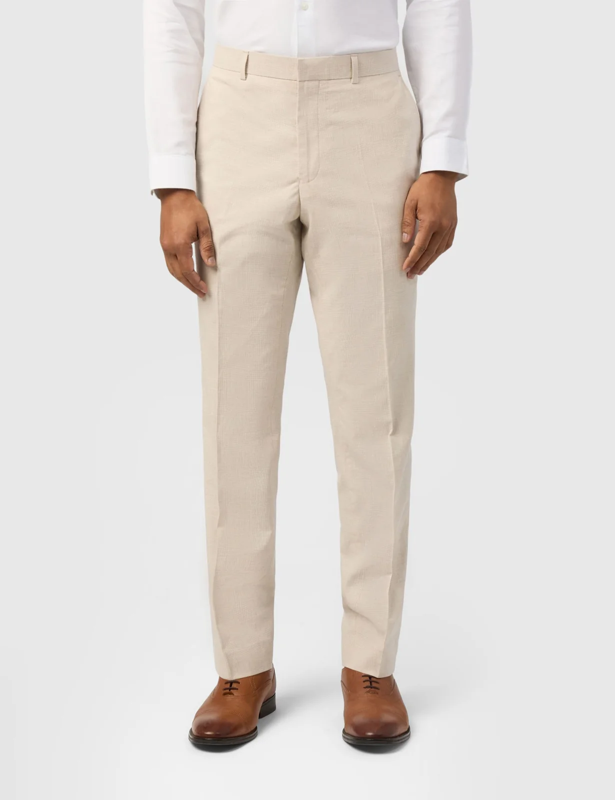 Slim Fit Linen Blend Check Suit primary image
