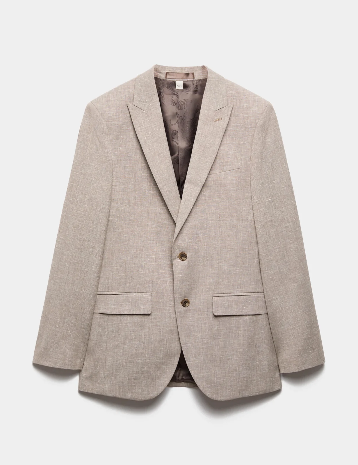 Slim Fit Linen Blend Stretch Suit Jacket thumbnail 2