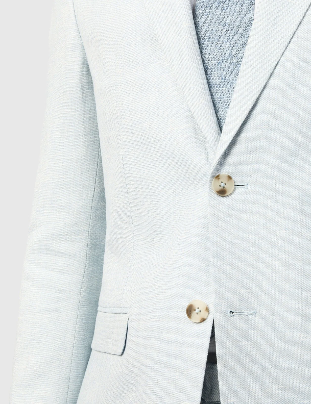 Slim Fit Linen Rich Single Breasted Suit Jacket thumbnail 5