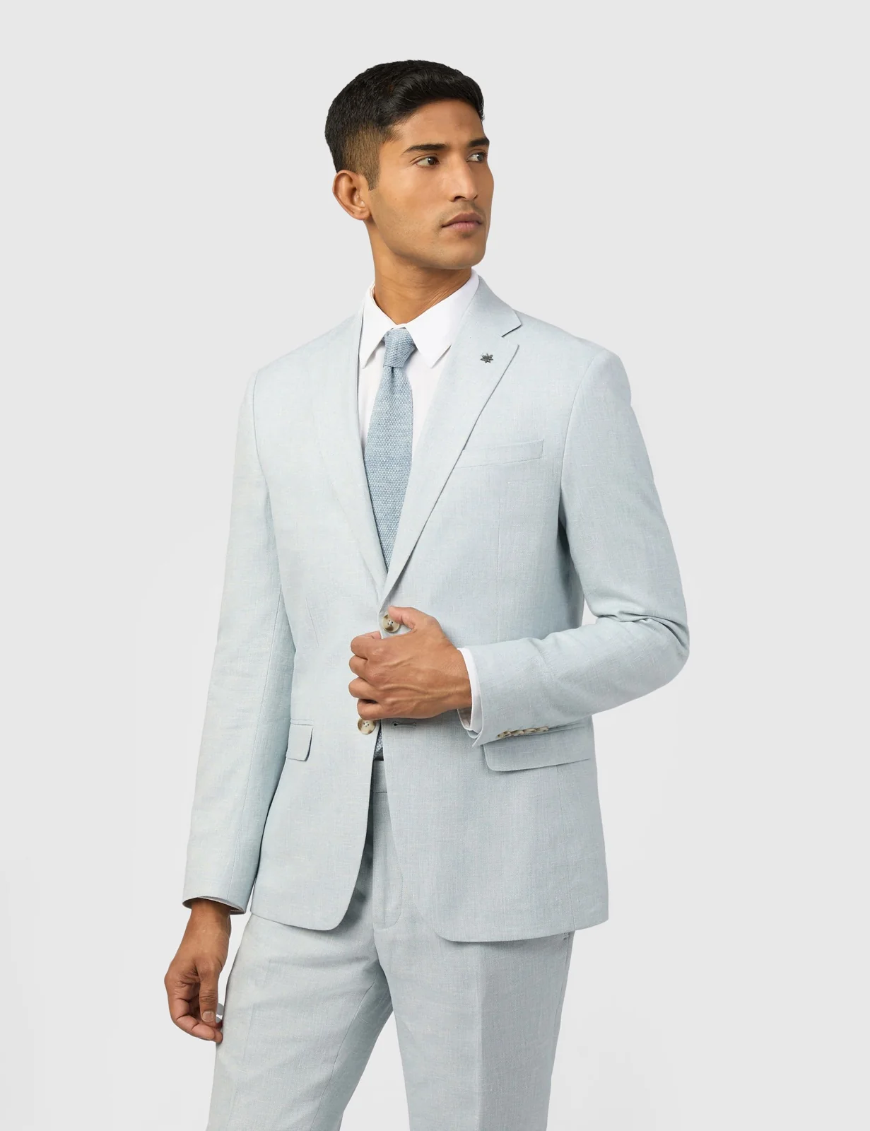 Slim Fit Linen Rich Single Breasted Suit thumbnail 5