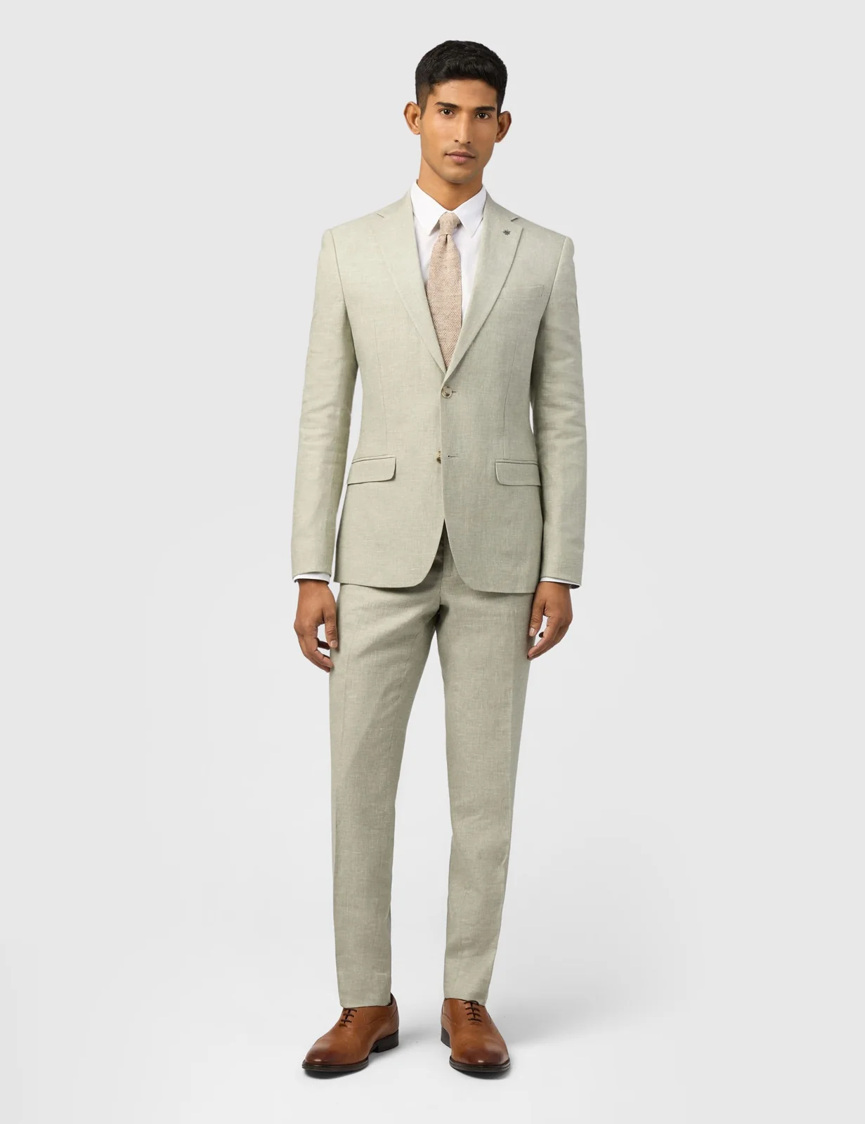 Slim Fit Linen Rich Textured Blazer thumbnail 2