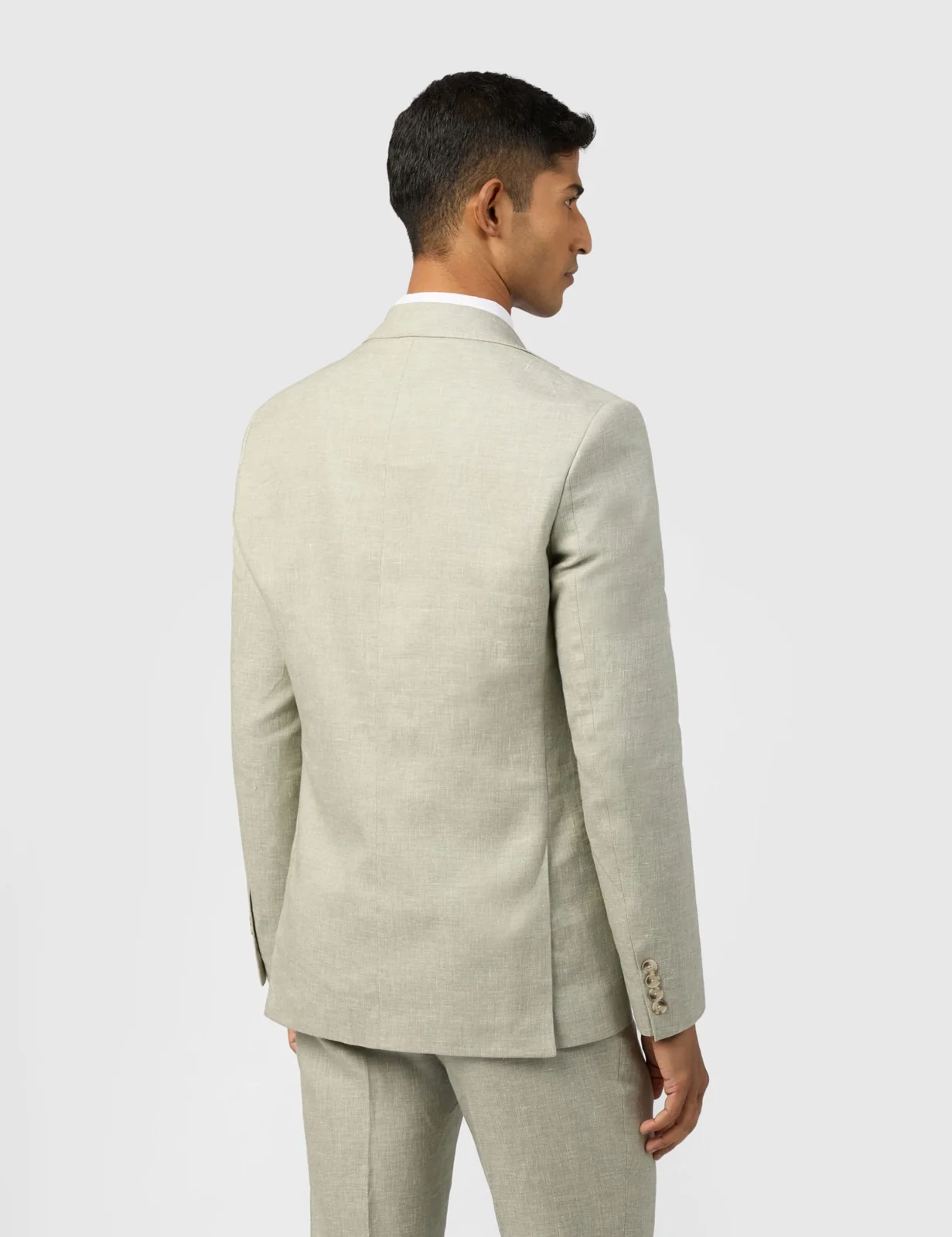 Slim Fit Linen Rich Textured Blazer thumbnail 3