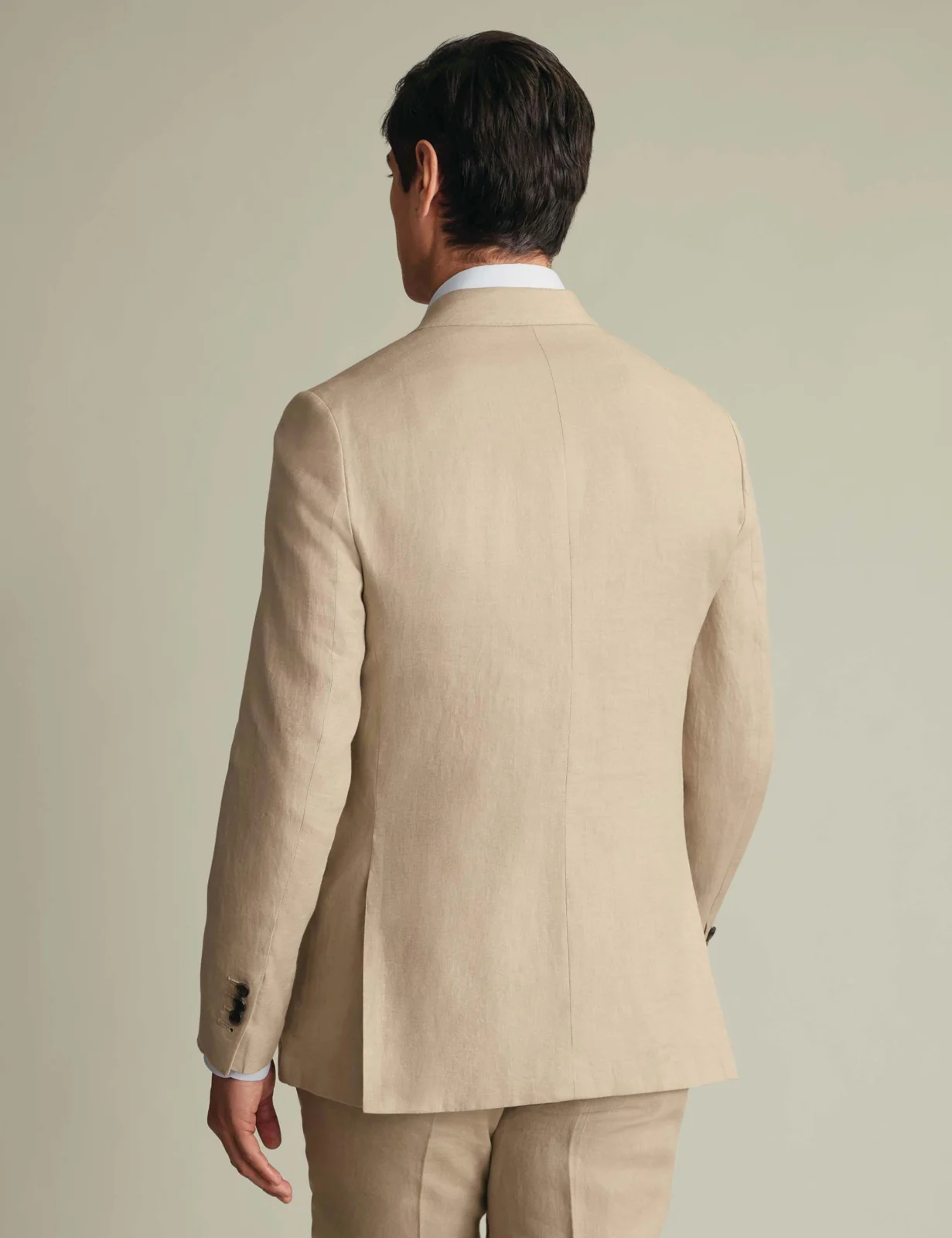 Slim Fit Pure Linen Double Breasted Suit thumbnail 3