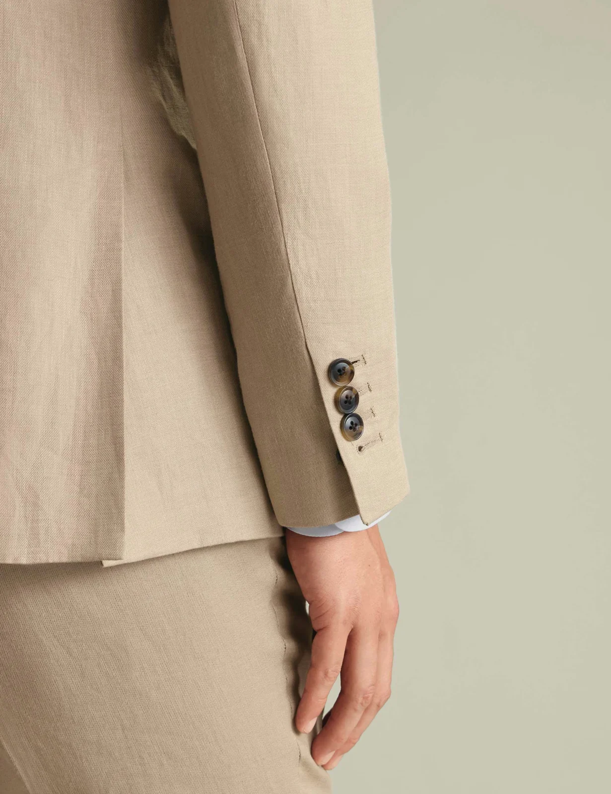 Slim Fit Pure Linen Double Breasted Suit thumbnail 6