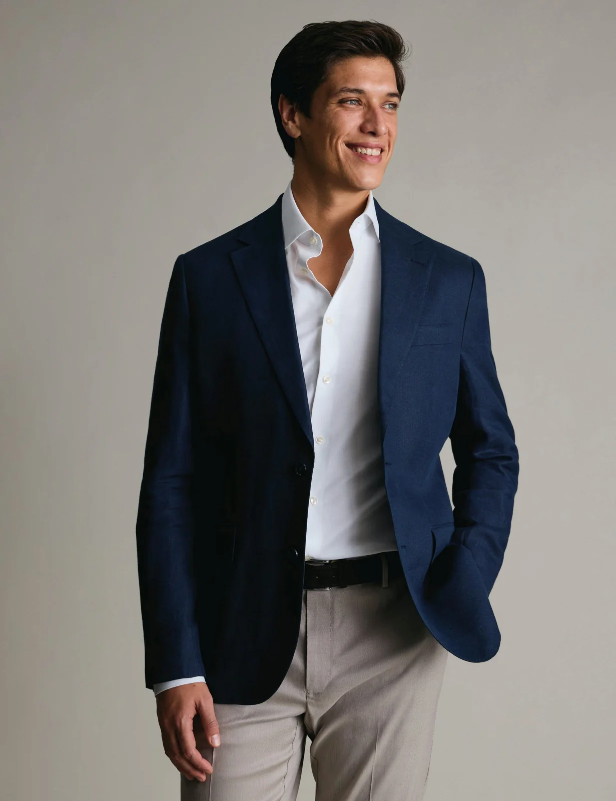 Slim Fit Pure Linen Suit Jacket primary image