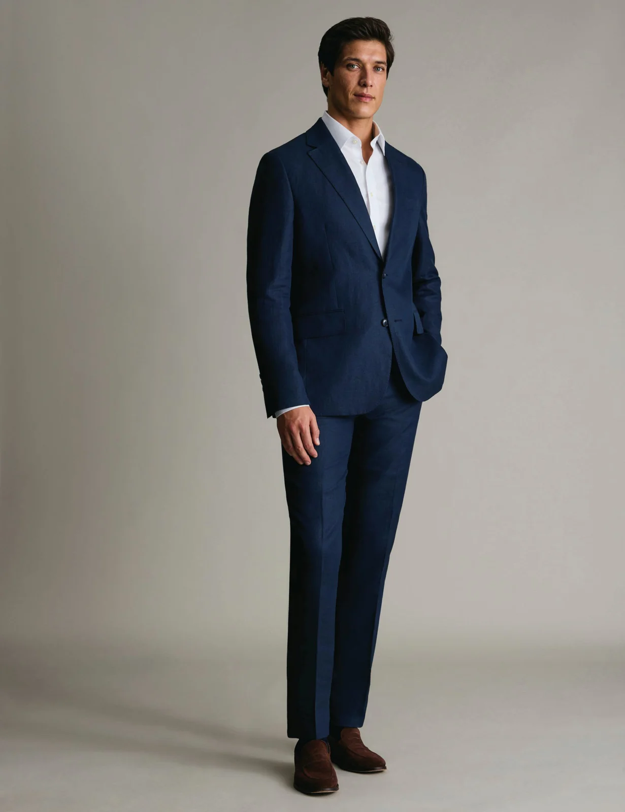 Slim Fit Pure Linen Suit thumbnail 2