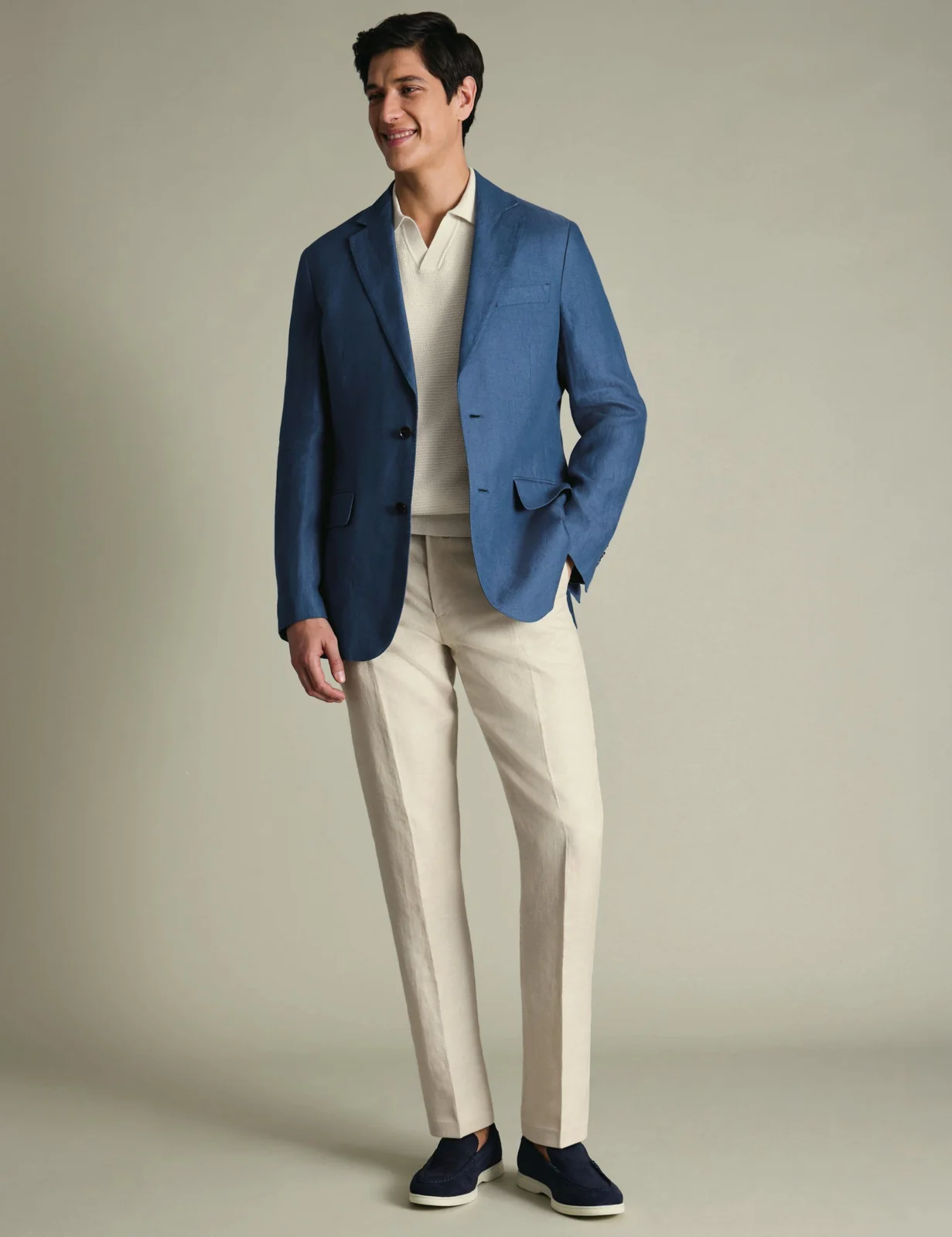 Slim Fit Pure Linen Twill Blazer thumbnail 2