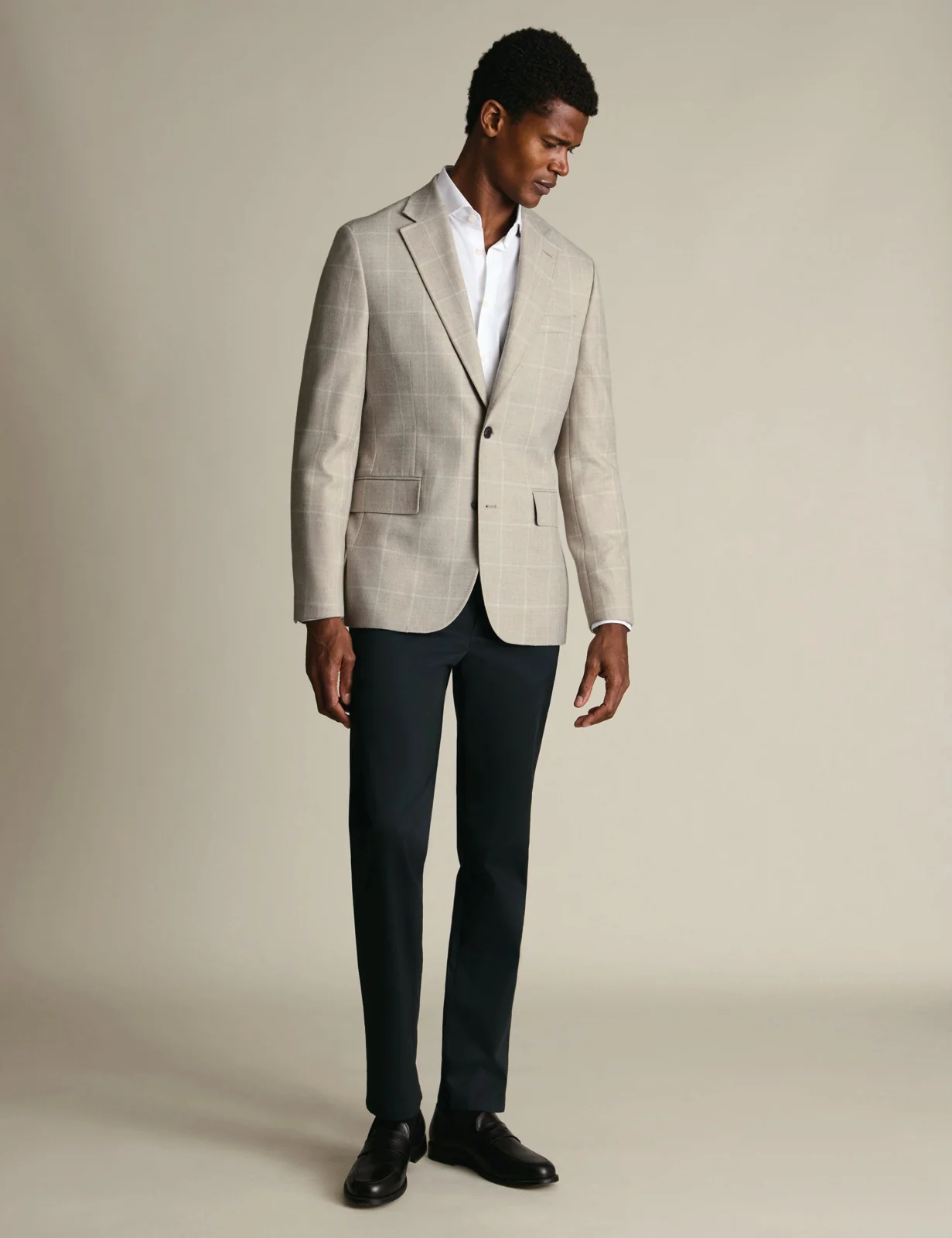 Slim Fit Pure Wool Check Textured Blazer thumbnail 2