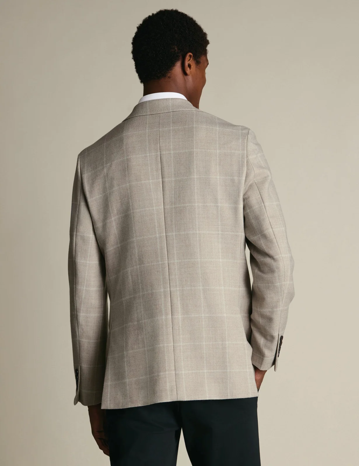 Slim Fit Pure Wool Check Textured Blazer thumbnail 3