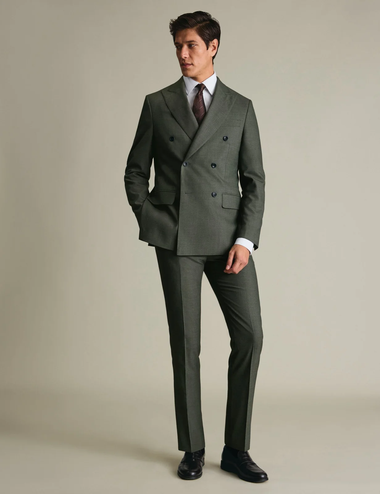 Slim Fit Pure Wool Double Breasted Suit thumbnail 4