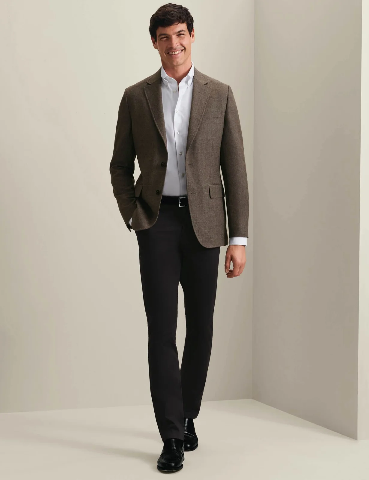 Slim Fit Pure Wool Textured Jacket thumbnail 2