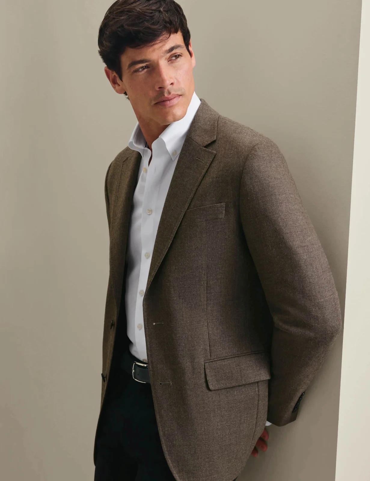 Slim Fit Pure Wool Textured Jacket primary image