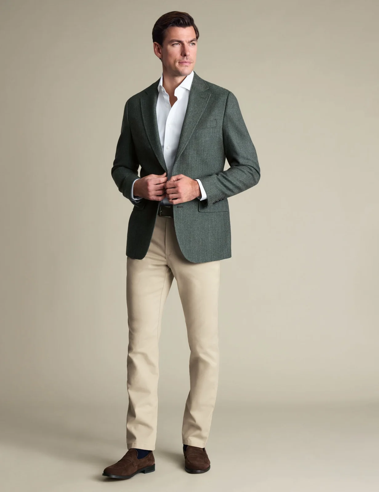 Slim Fit Pure Wool Tweed Suit Jacket primary image