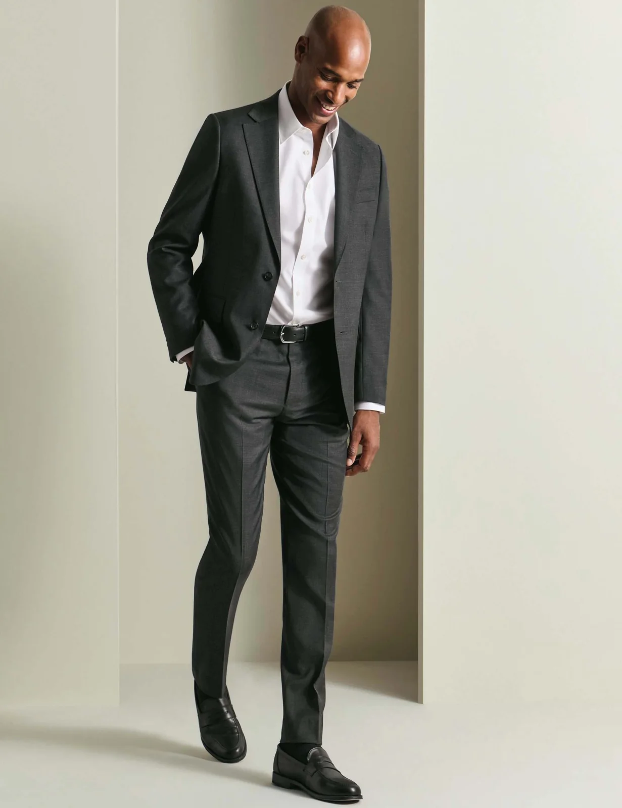 Slim Fit Pure Wool Twill Suit Jacket primary image