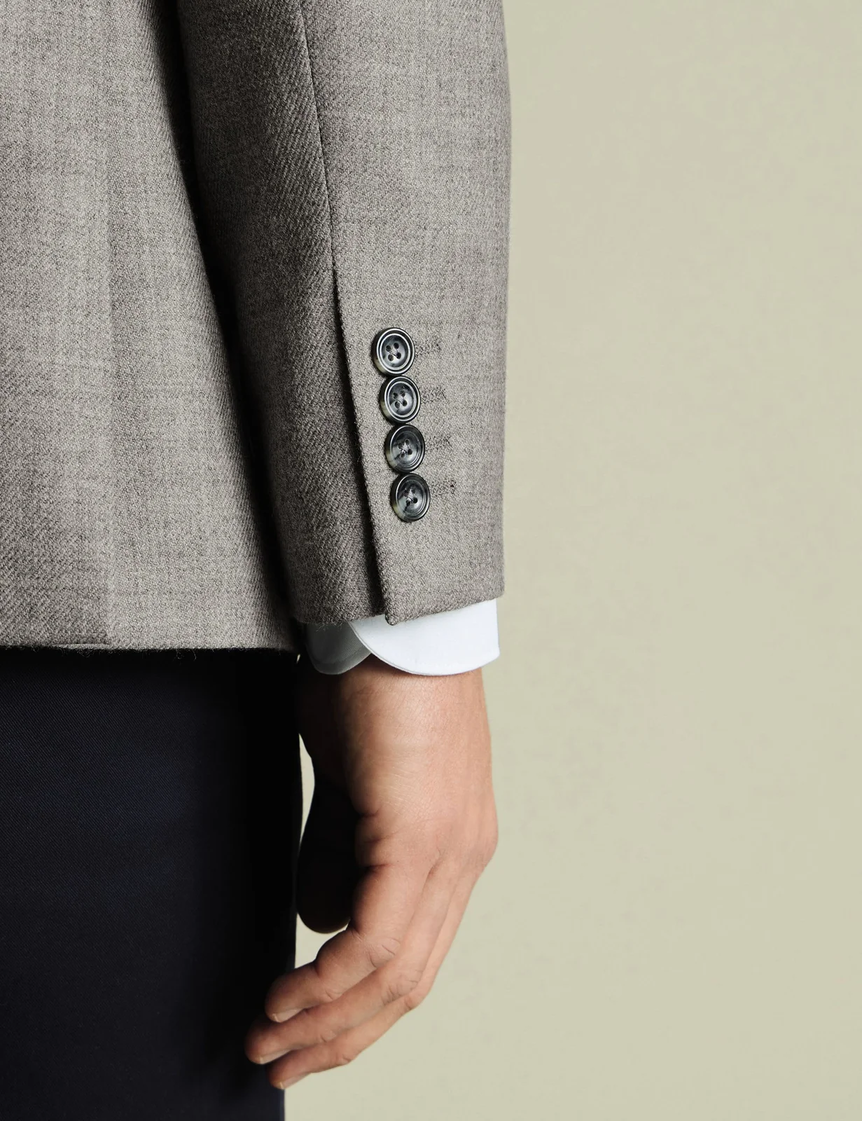 Slim Fit Pure Wool Twill Textured Jacket thumbnail 4