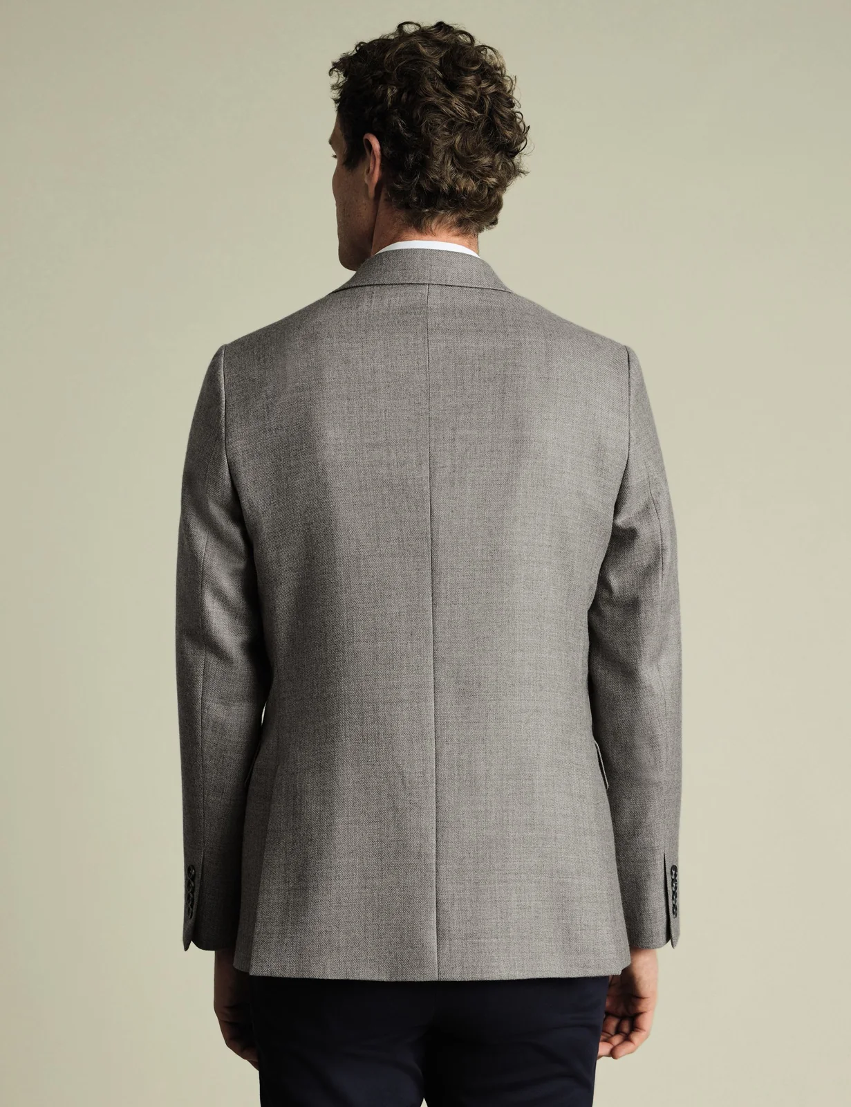 Slim Fit Pure Wool Twill Textured Jacket thumbnail 5