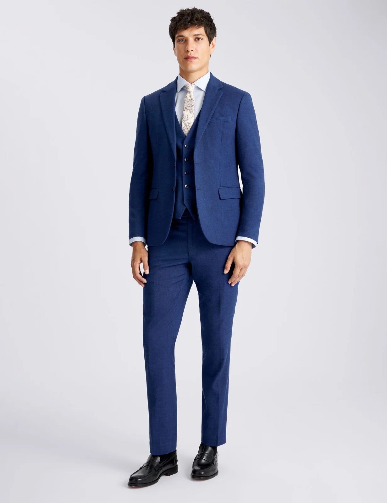 Slim Fit Slub Textured Suit Jacket thumbnail 3