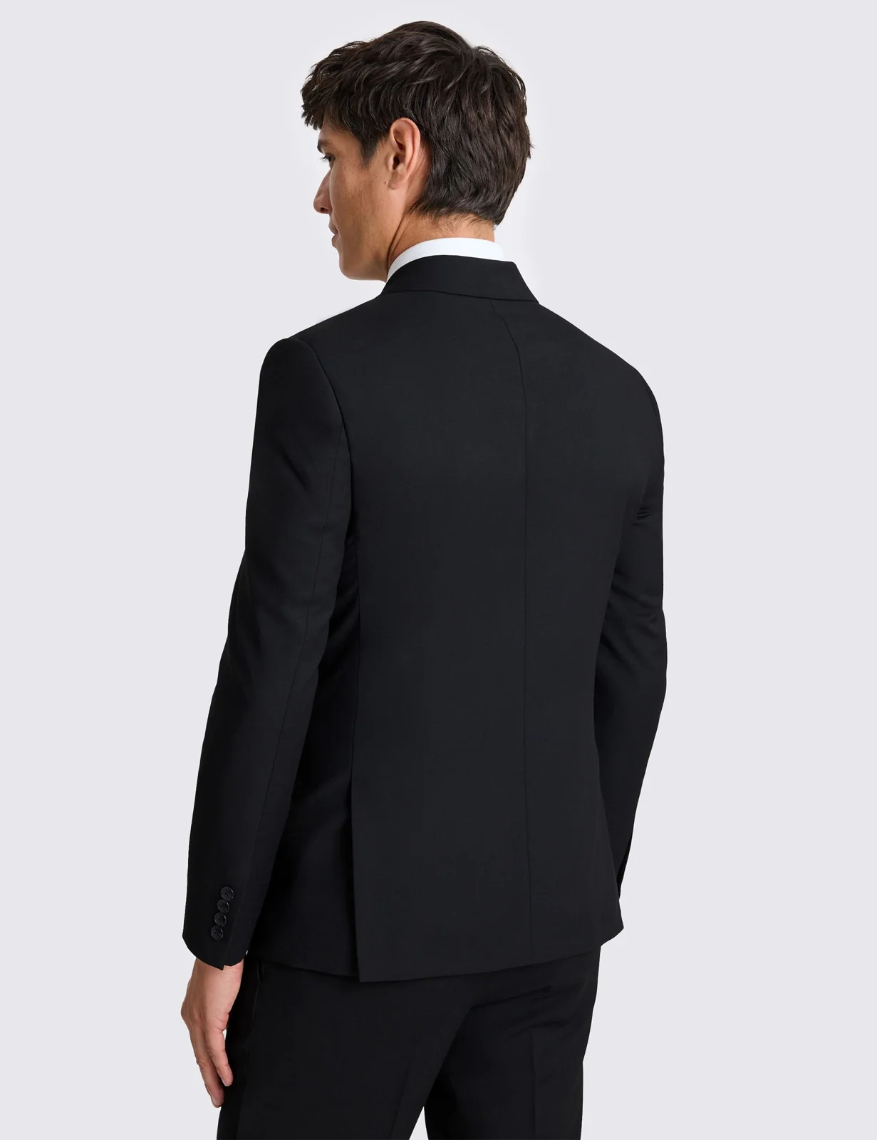 Slim Fit Stretch Double Breasted Suit Jacket thumbnail 4
