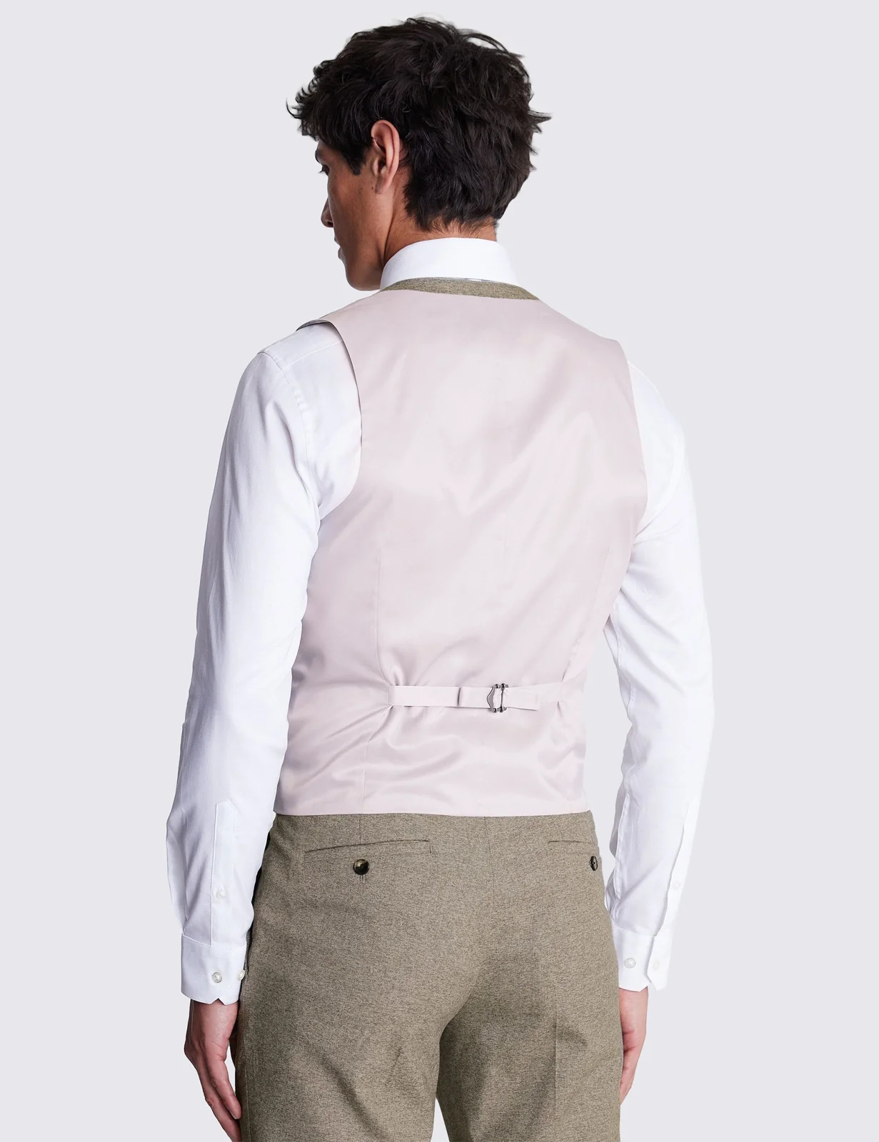 Slim Fit Stretch Double Breasted Waistcoat thumbnail 2