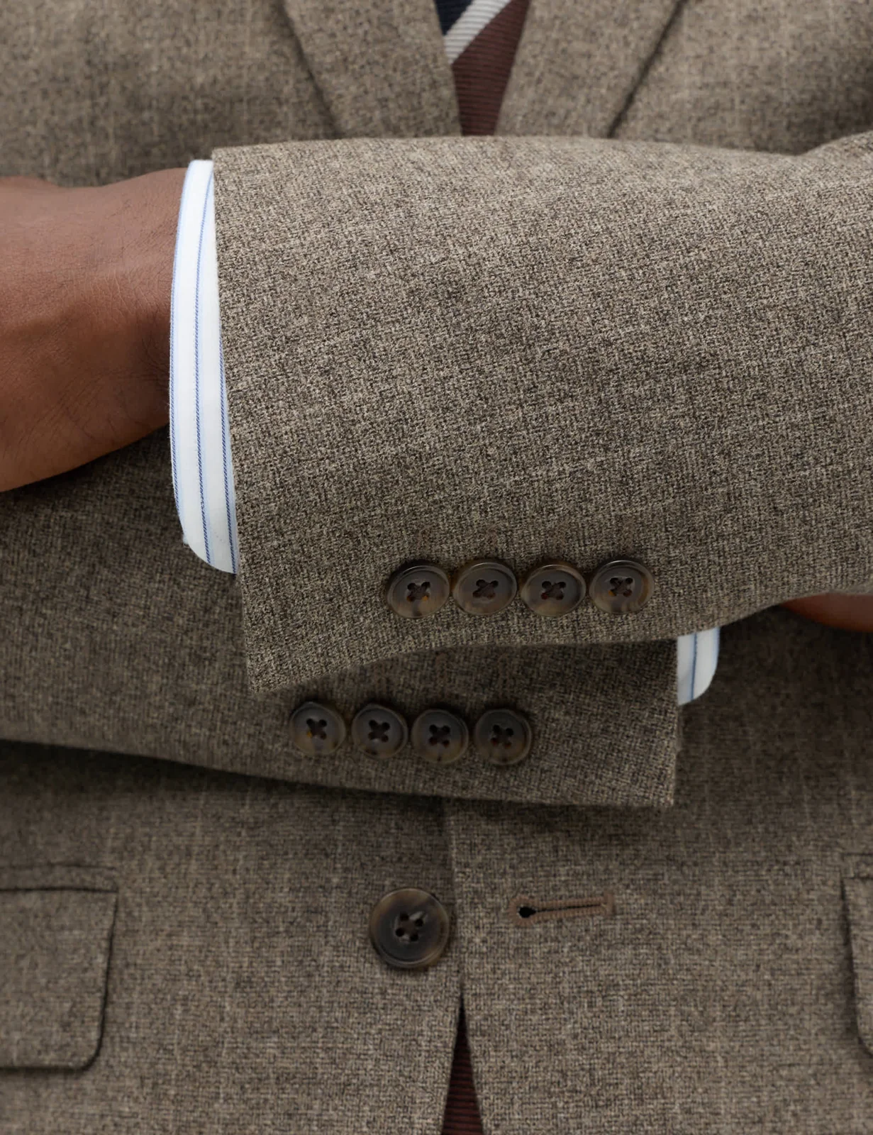 Slim Fit Striped Stretch Suit Jacket thumbnail 4