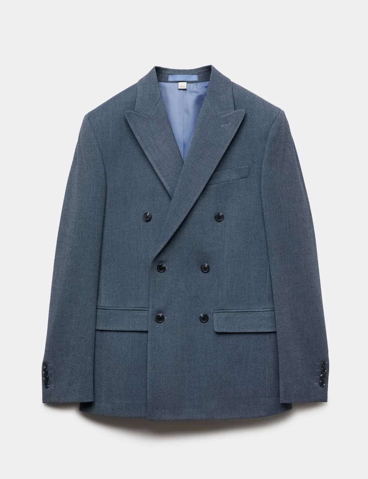 Slim Fit Twill Double Breasted Suit Jacket thumbnail 2