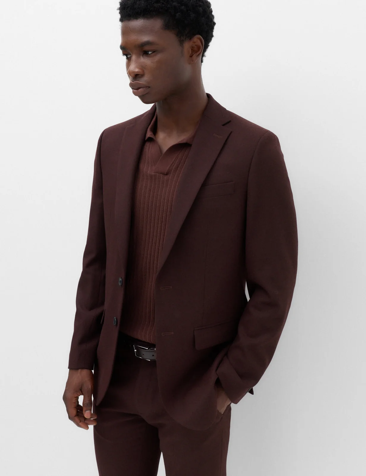 Slim Fit Twill Suit Jacket primary image