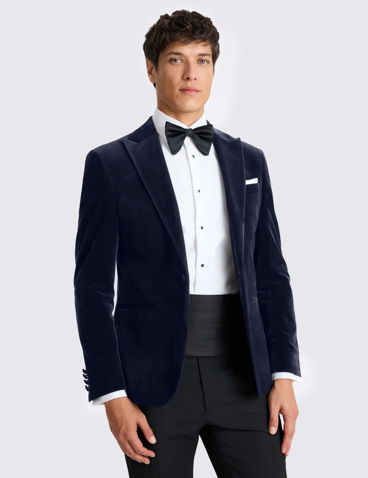 Slim Fit Velvet Jacket primary image