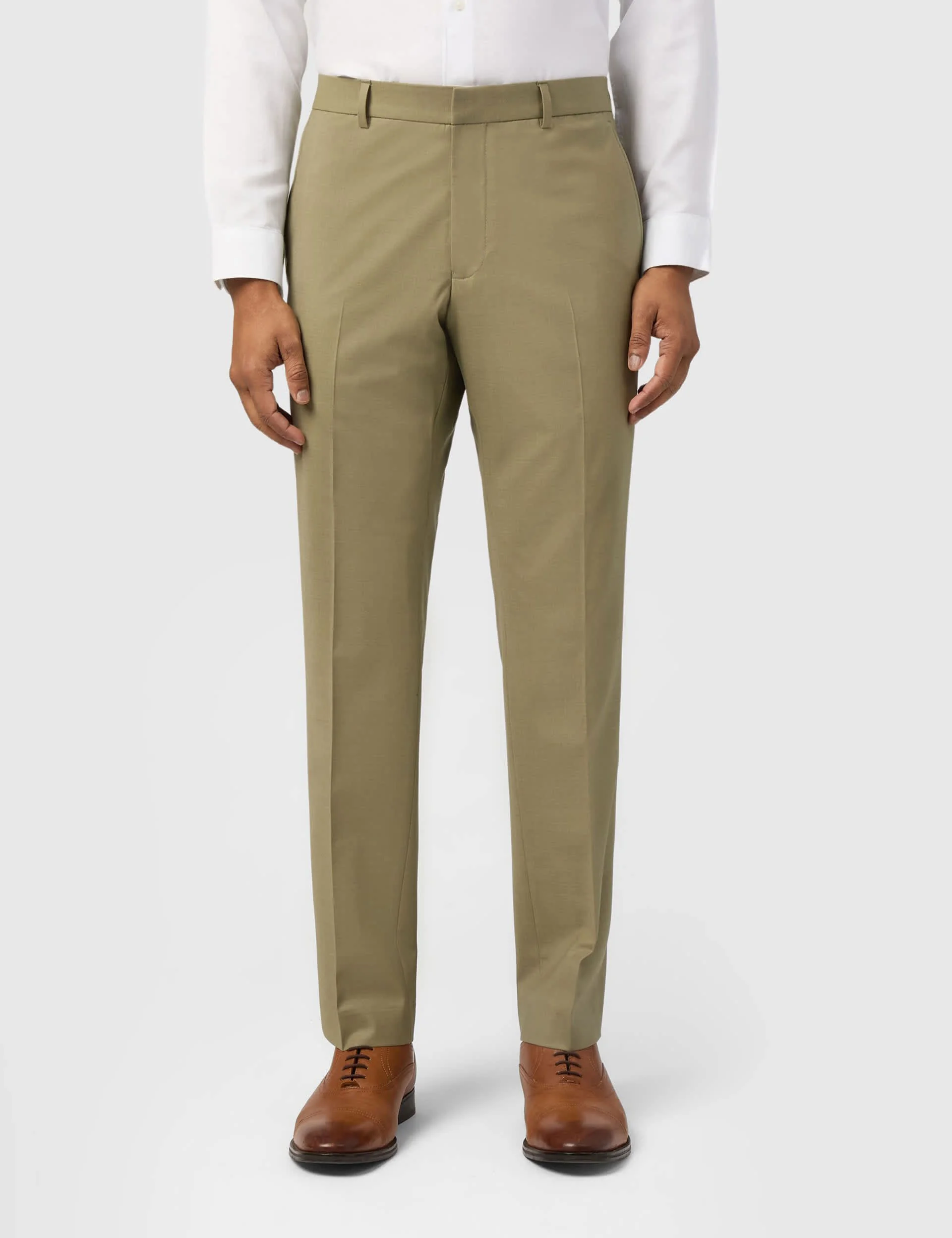 Slim Fit Wool Blend Single Breasted Suit