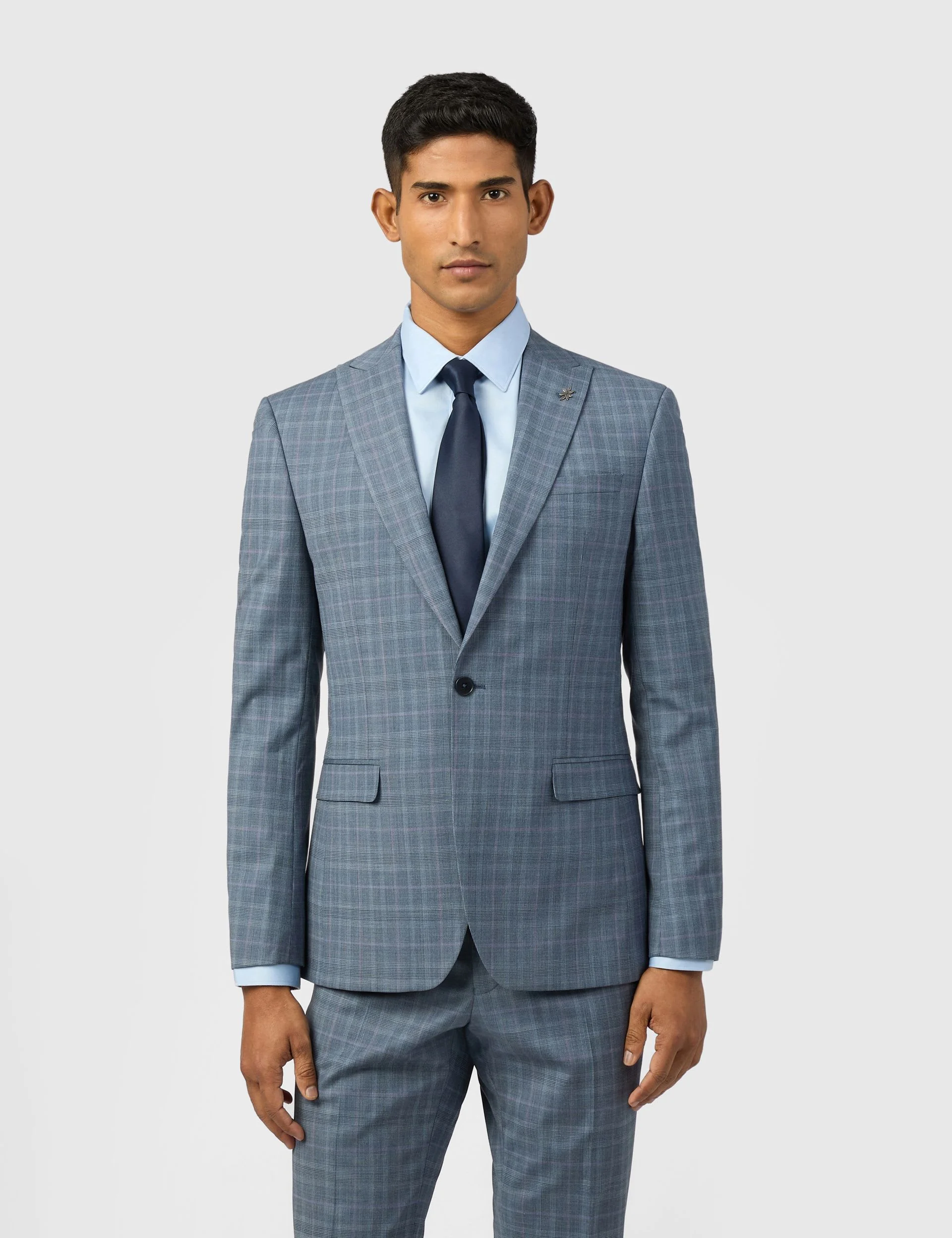 Slim Fit Wool Rich Check Suit thumbnail 2