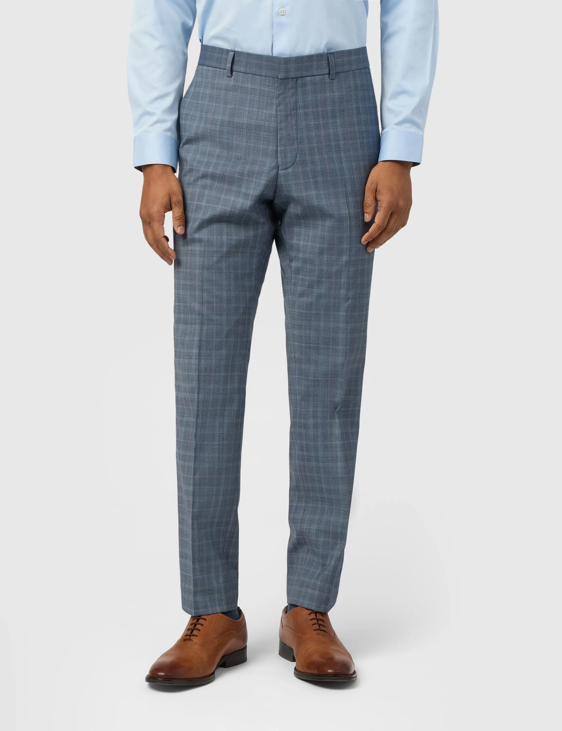 Slim Fit Wool Rich Check Suit thumbnail 3