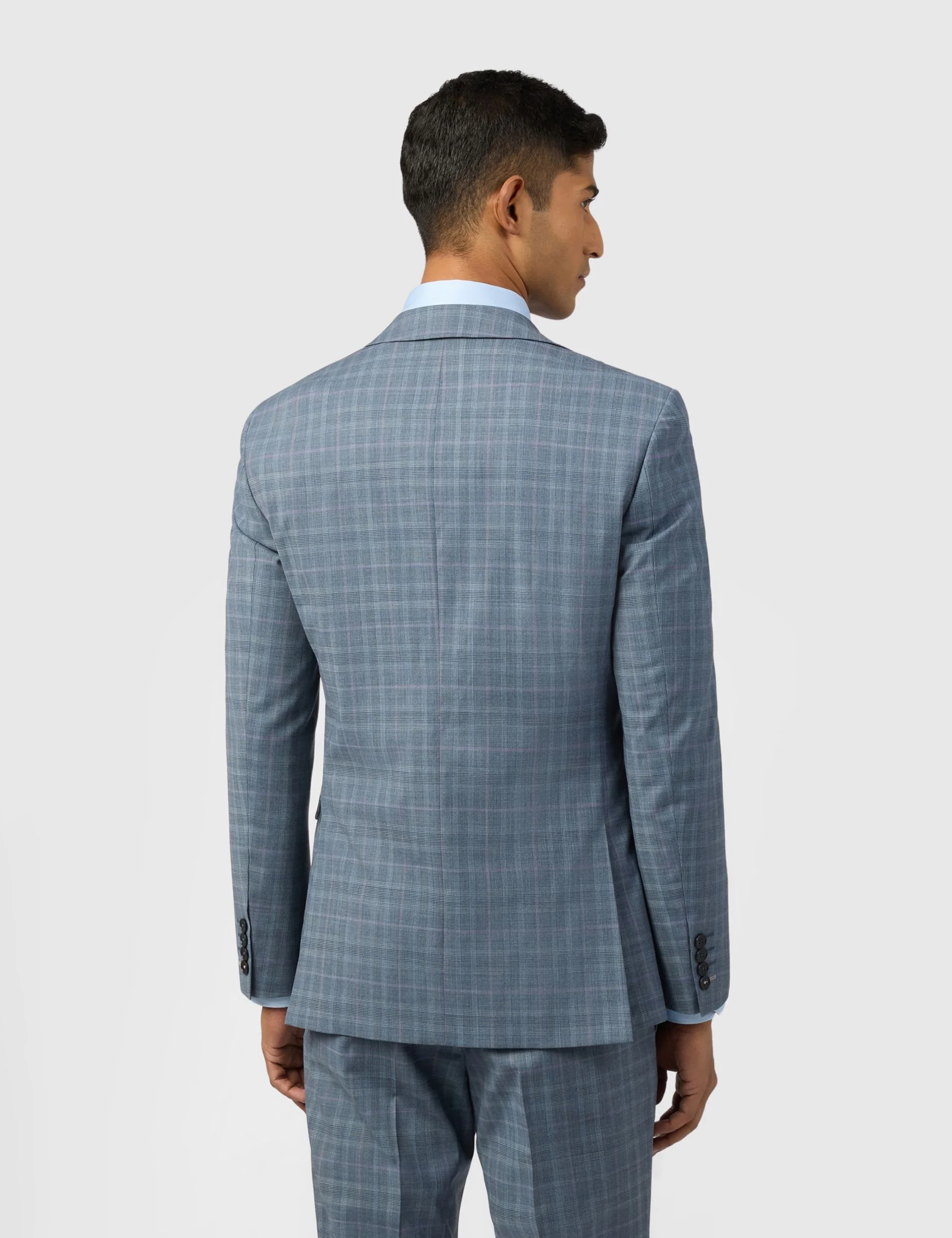 Slim Fit Wool Rich Check Suit thumbnail 4