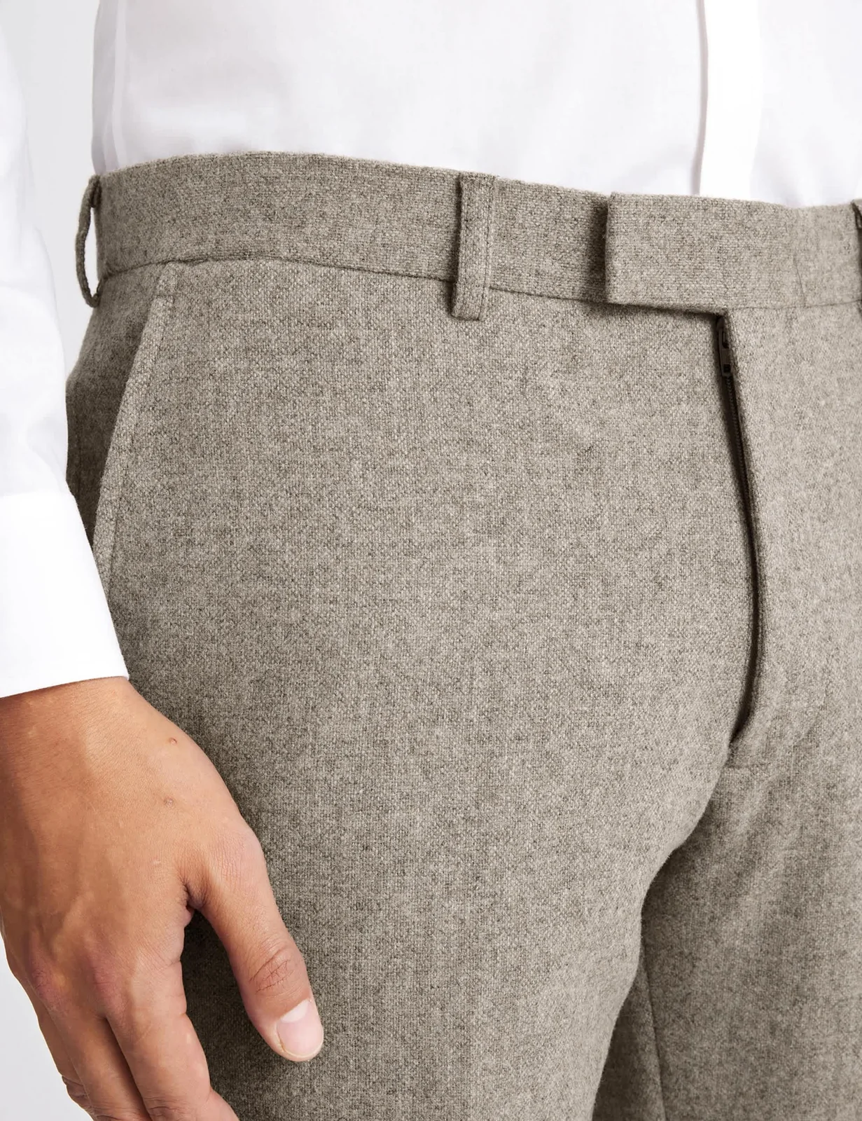 Slim Fit Wool Rich Donegal Suit Trousers thumbnail 2