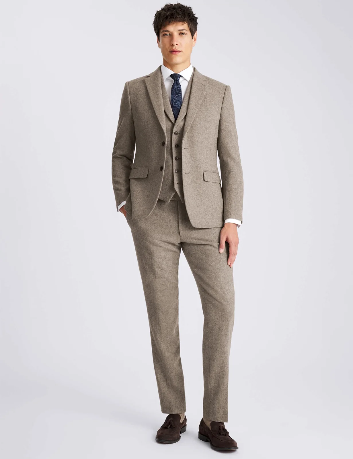 Slim Fit Wool Rich Donegal Tweed Suit Jacket thumbnail 2