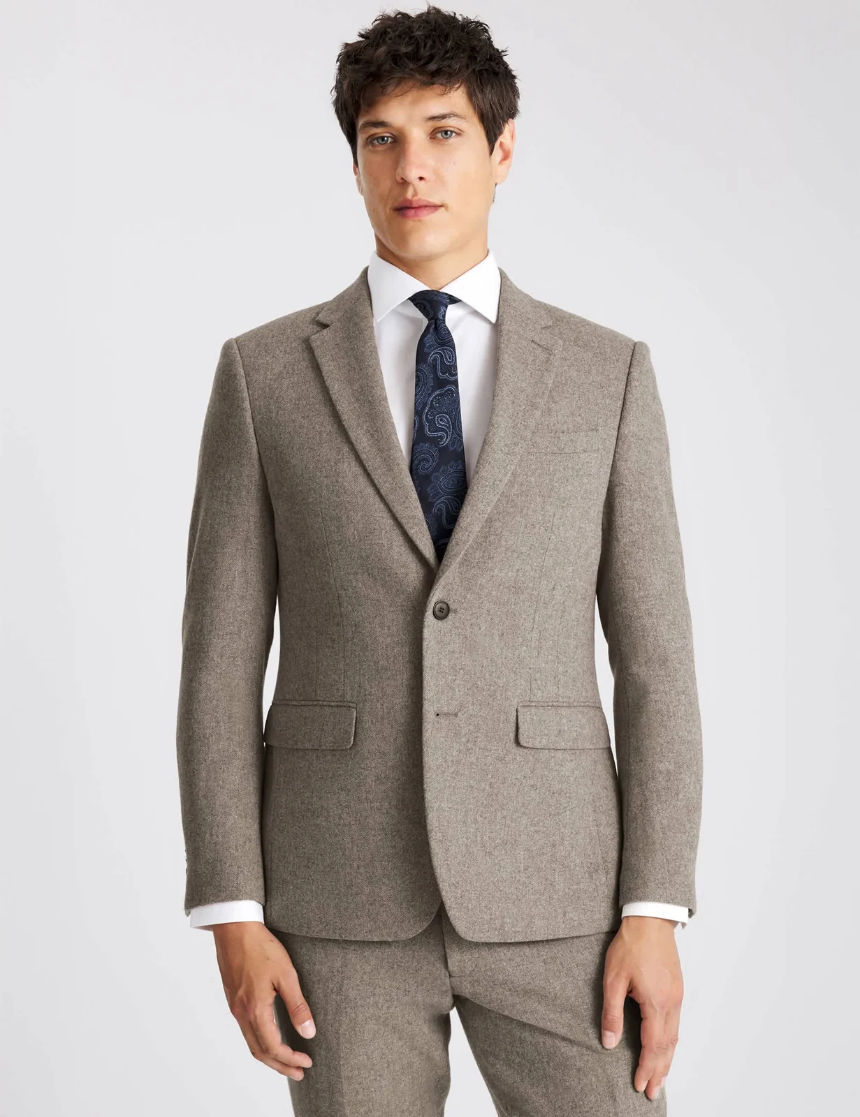 Slim Fit Wool Rich Donegal Tweed Suit Jacket thumbnail 4