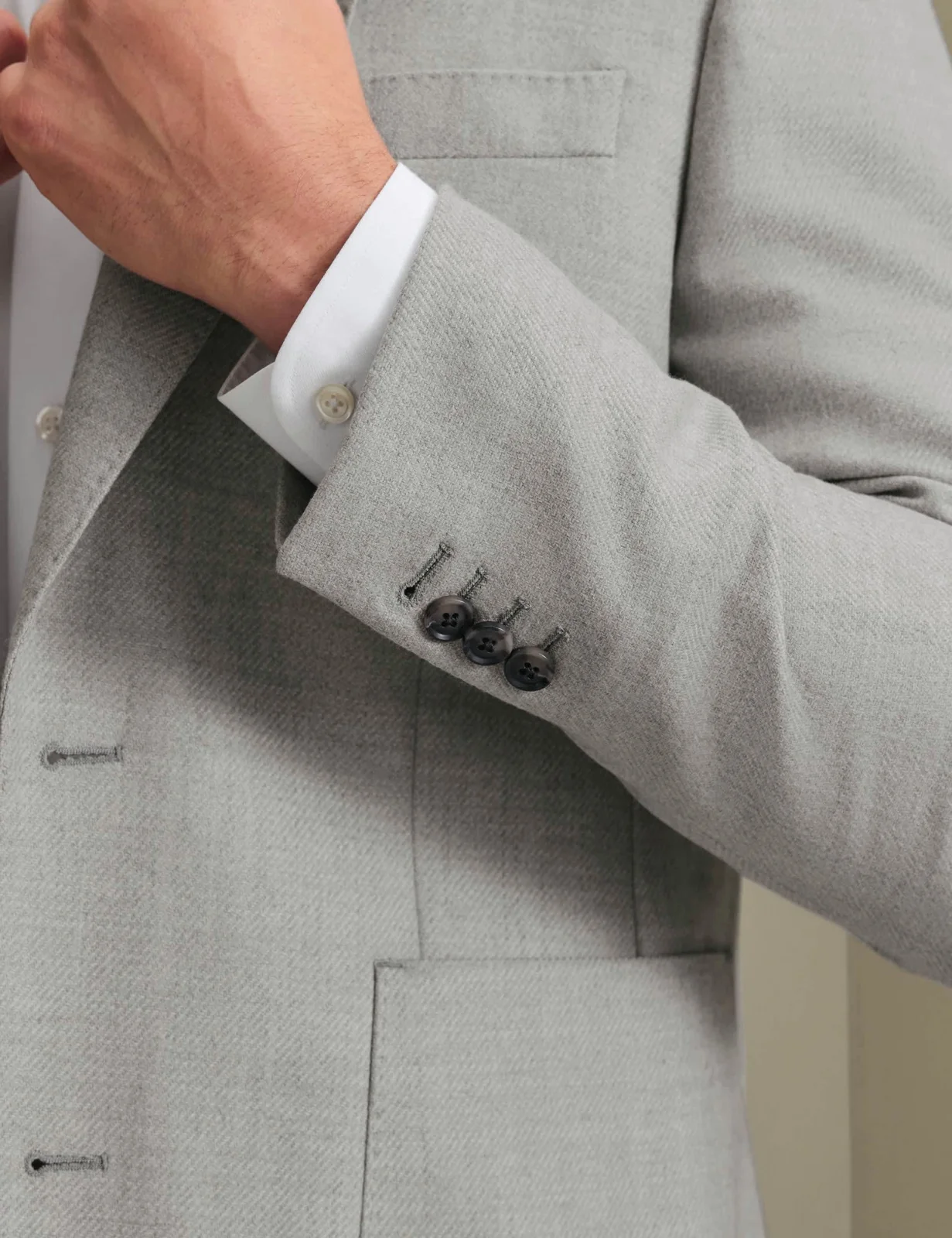 Slim Fit Wool Rich Jacket With Silk thumbnail 7