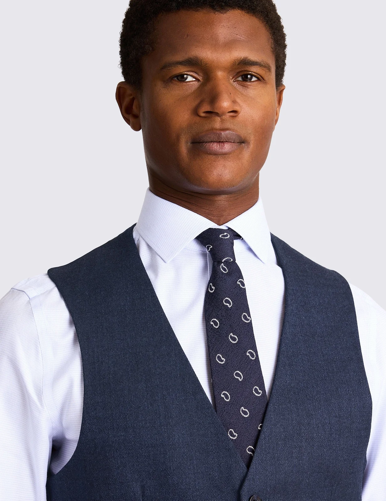 Slim Fit Wool Rich Stretch Waistcoat thumbnail 3