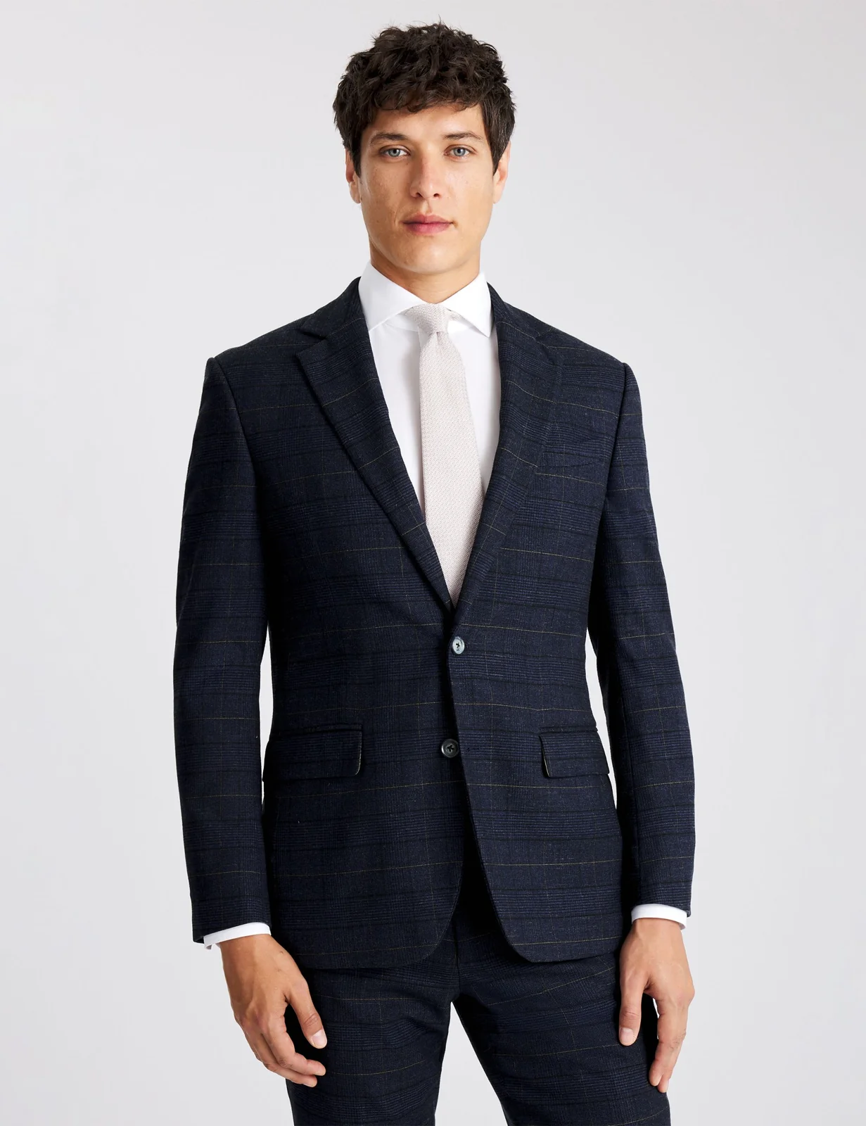Tailored Fit Check Suit Jacket primary image