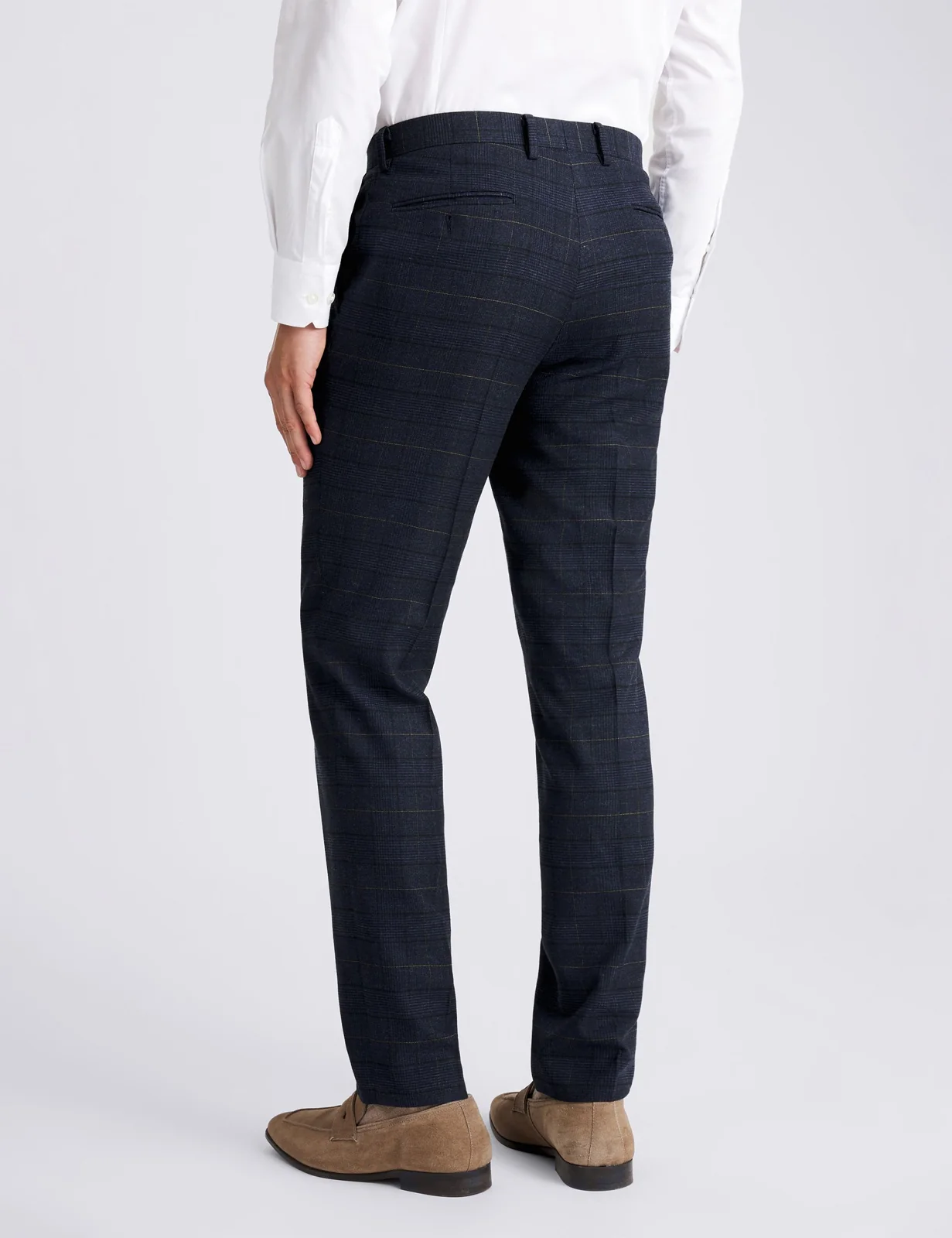 Tailored Fit Check Suit Trousers thumbnail 3