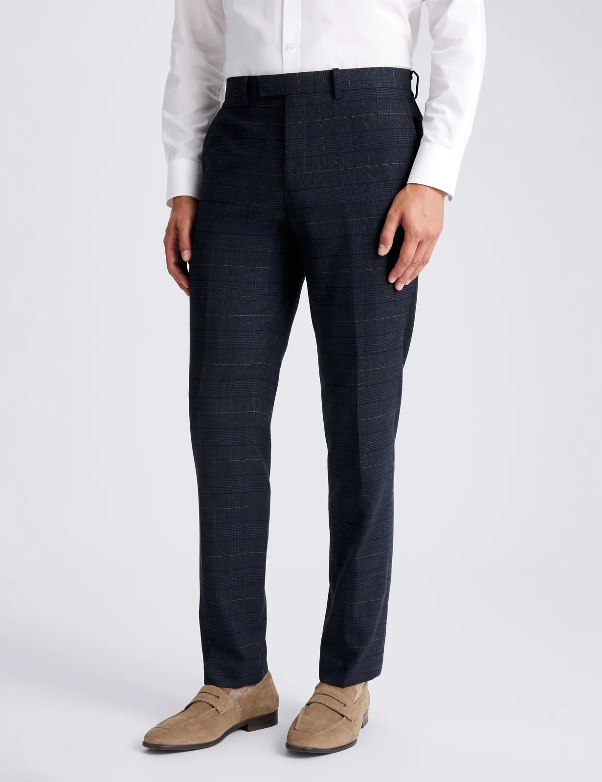 Tailored Fit Check Suit Trousers primary image