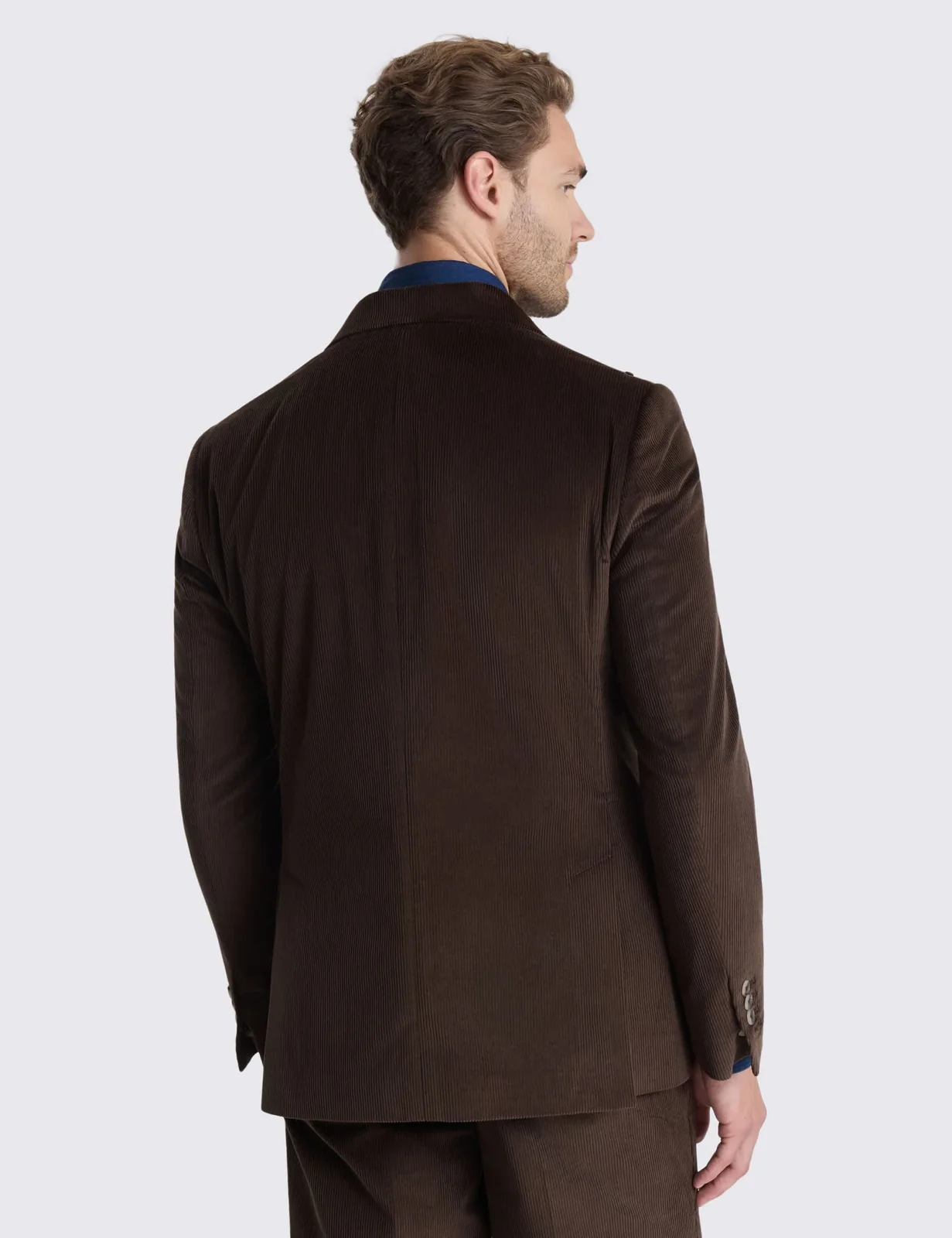 Tailored Fit Cord Double Breasted Suit Jacket thumbnail 3