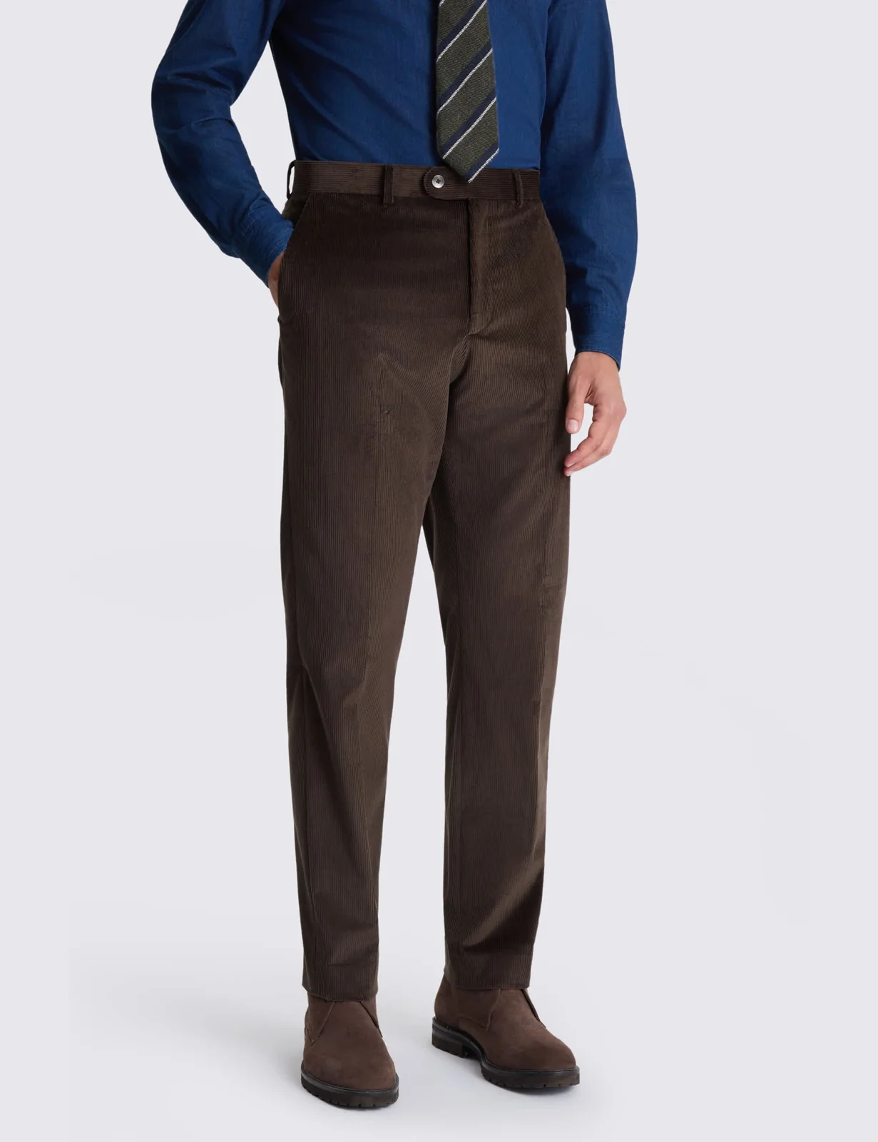 Tailored Fit Cord Stretch Suit Trousers primary image
