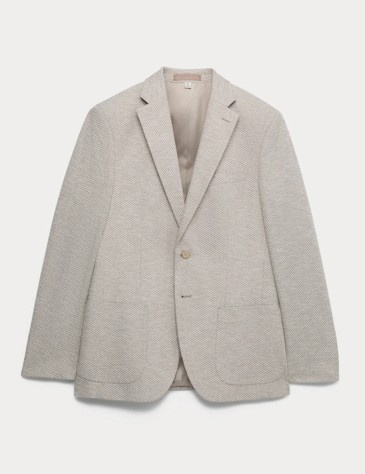 Tailored Fit Cotton Blend Textured Stretch Blazer thumbnail 2