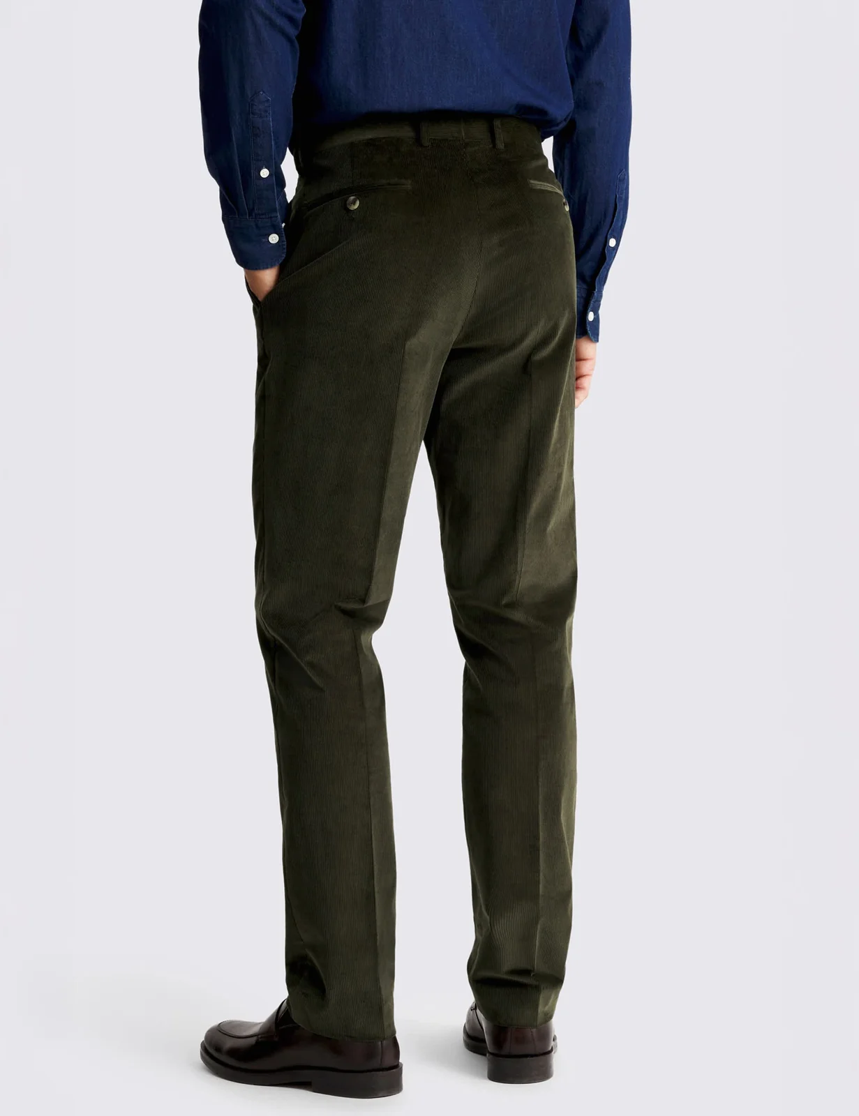 Tailored Fit Cotton Rich Corduroy Trousers thumbnail 2