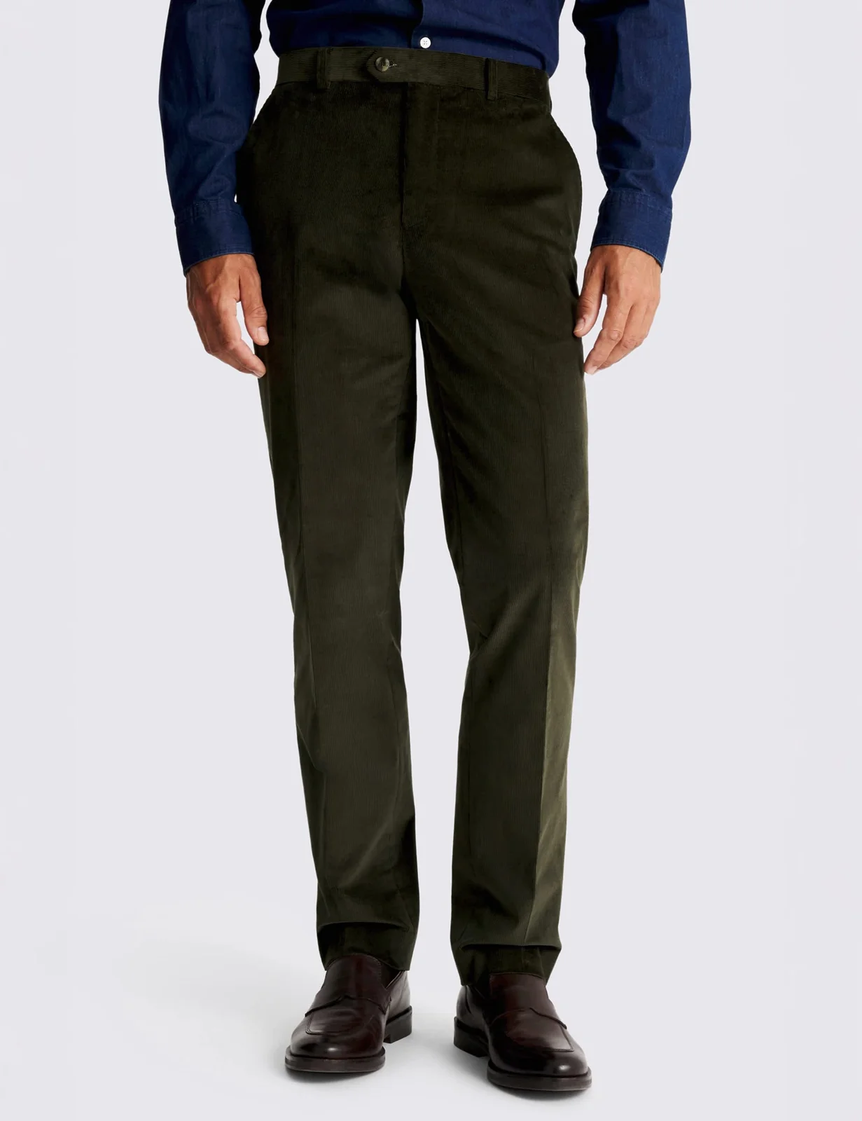 Tailored Fit Cotton Rich Corduroy Trousers primary image