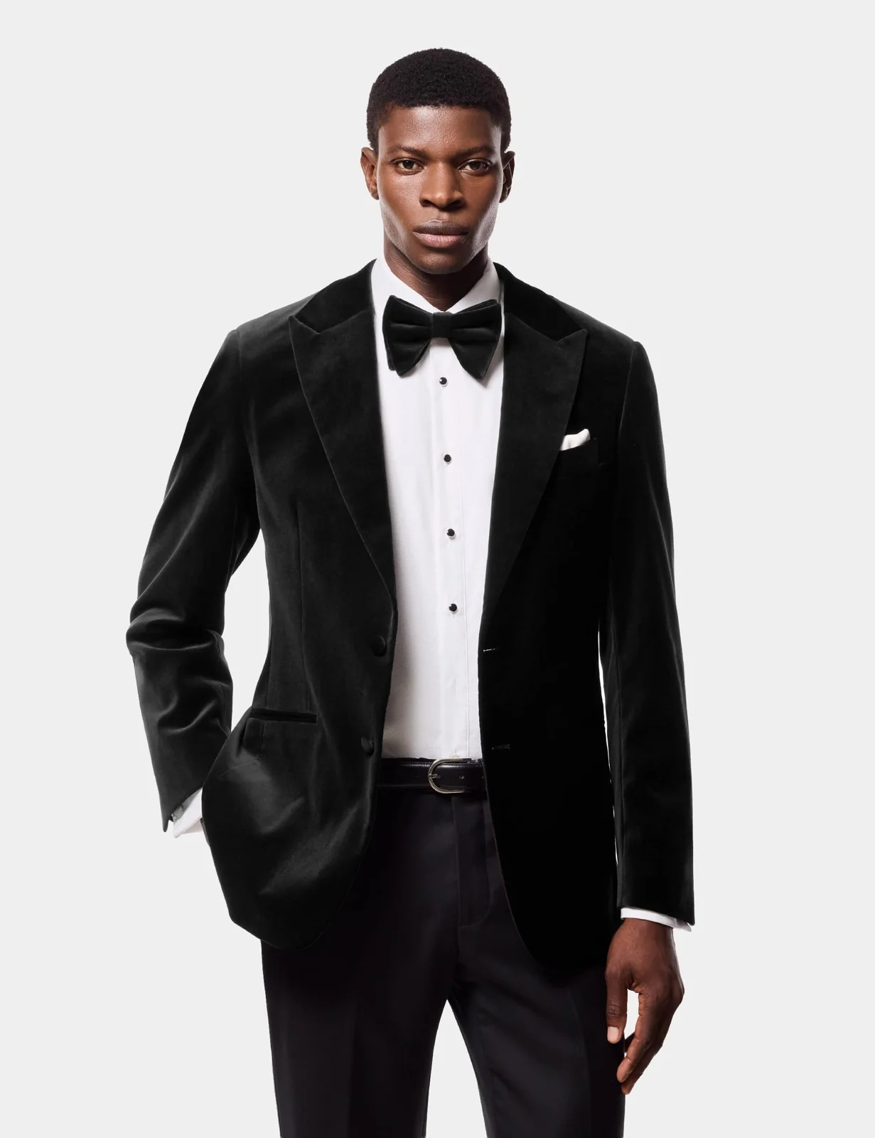 Tailored Fit Cotton Rich Tuxedo Jacket thumbnail 2