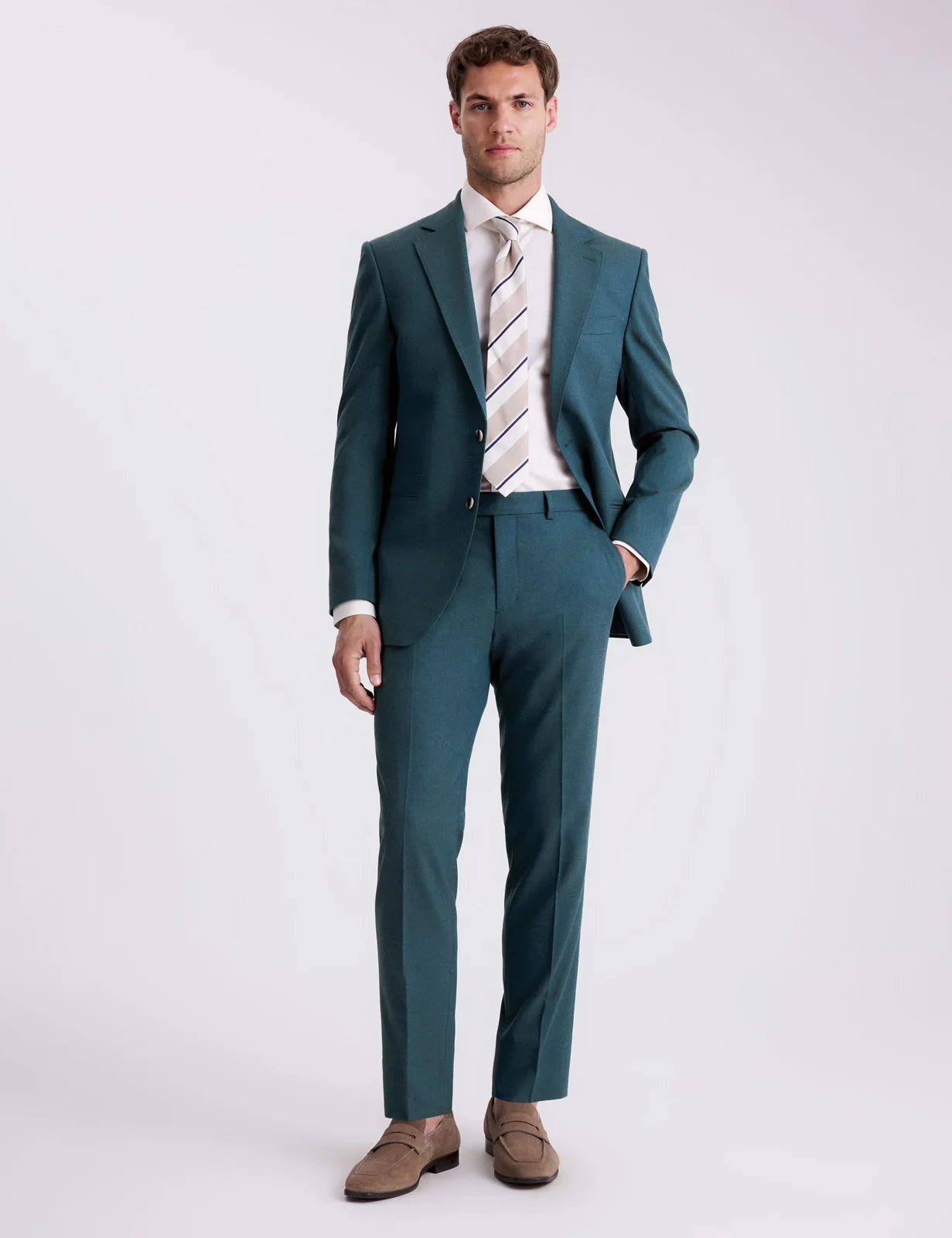 Tailored Fit Flannel Suit Jacket thumbnail 4